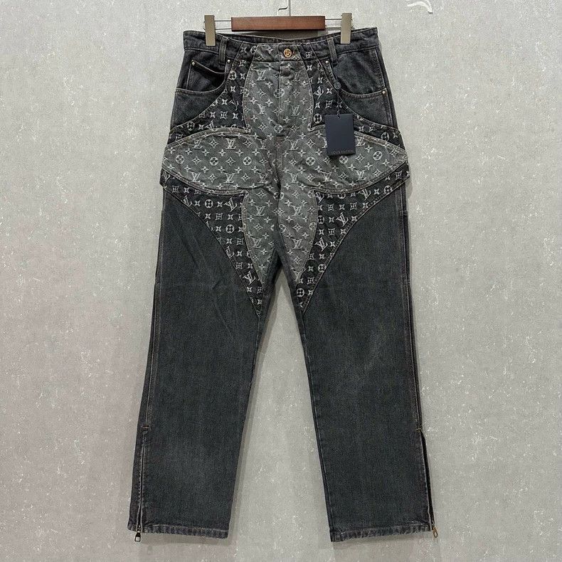 Louis Vuitton Louis Vuitton Three Logo Denim Jeans Size US 31 - 1 Thumbnail