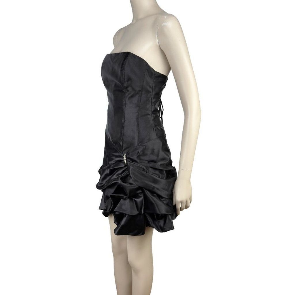 Jessica McClintock JESSICA MCCLINTOCK GUNNE SAX Puffy Waist Mini Black Dress 5 Size M / US 6-8 / IT 42-44 - 2 Thumbnail