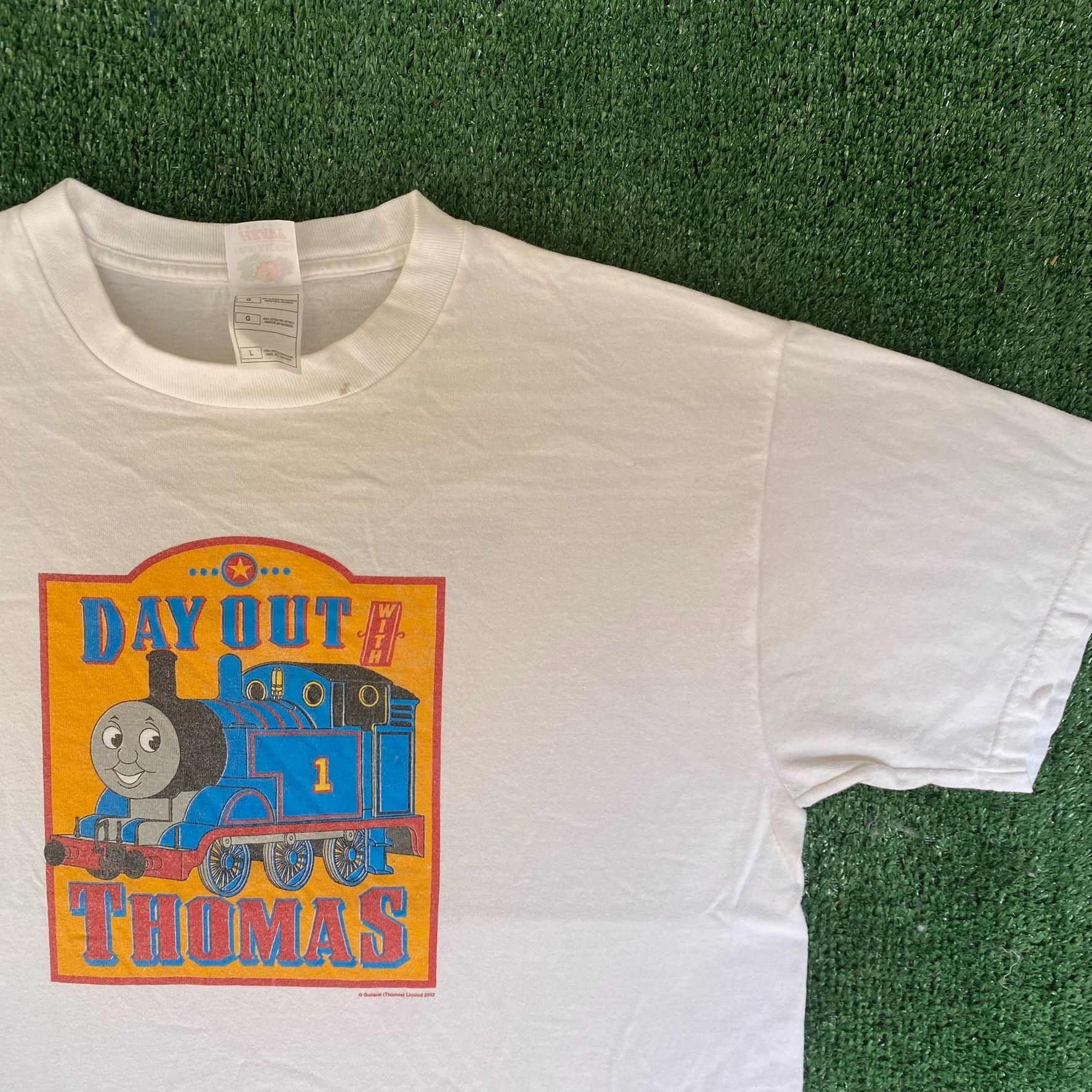 Fruit Of The Loom Vintage Y2K Thomas Train Shirt Grunge Retro TV Cartoon Tee Size US L / EU 52-54 / 3 - 2 Thumbnail