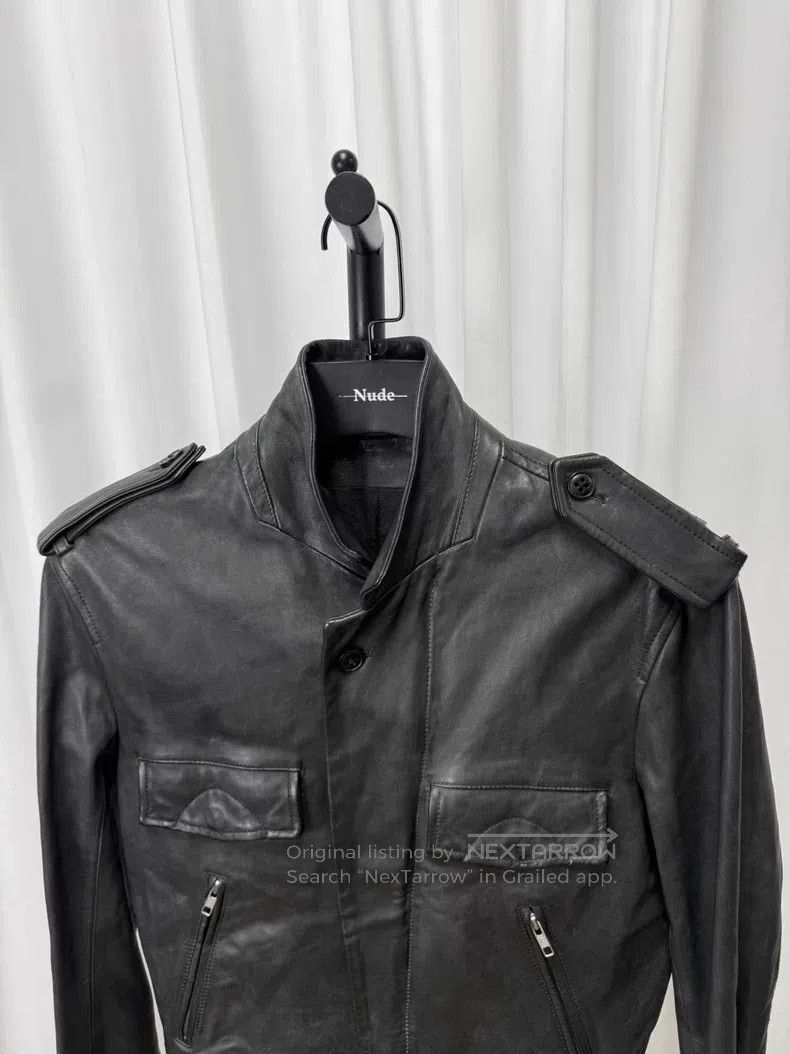 Ann Demeulemeester Ann Demeulemeester Long ribbed leather jacket Size US S / EU 44-46 / 1 - 4 Thumbnail