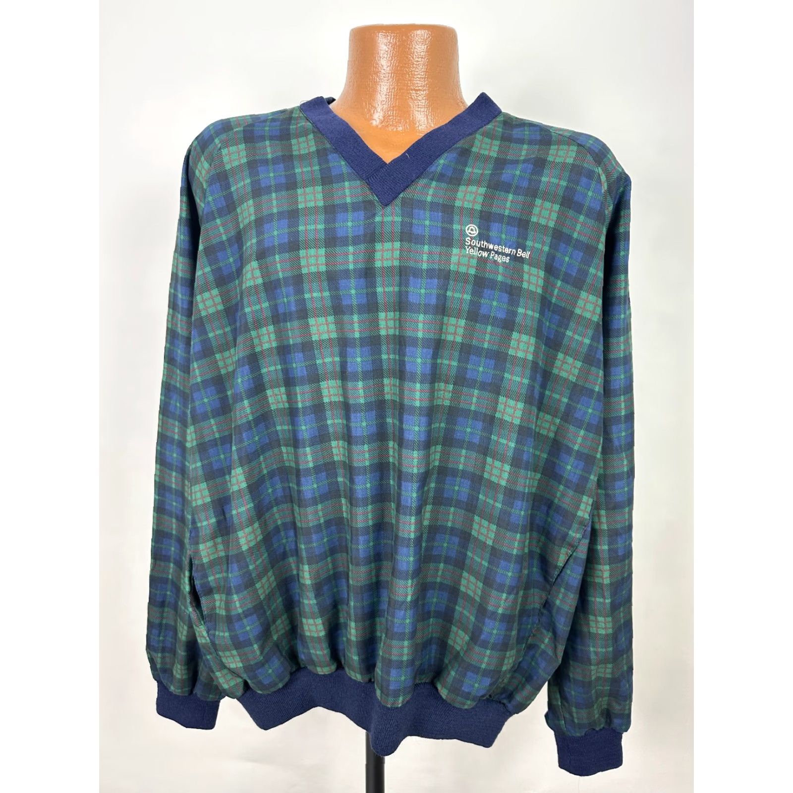 Bell Vintage Golf Windbreaker Pullover XL Southwestern Bell Yellow Pages Tartan Plaid Size US XL / EU 56 / 4 - 2 Thumbnail