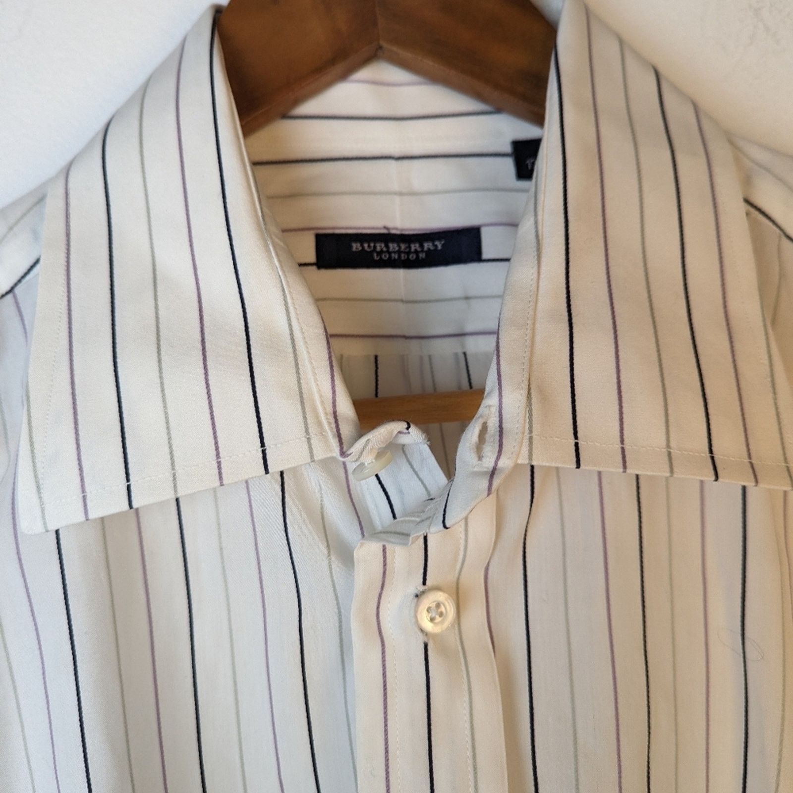 Burberry Burburry London Men's Button Front Shirt - 17 L Size US XL / EU 56 / 4 - 4 Thumbnail