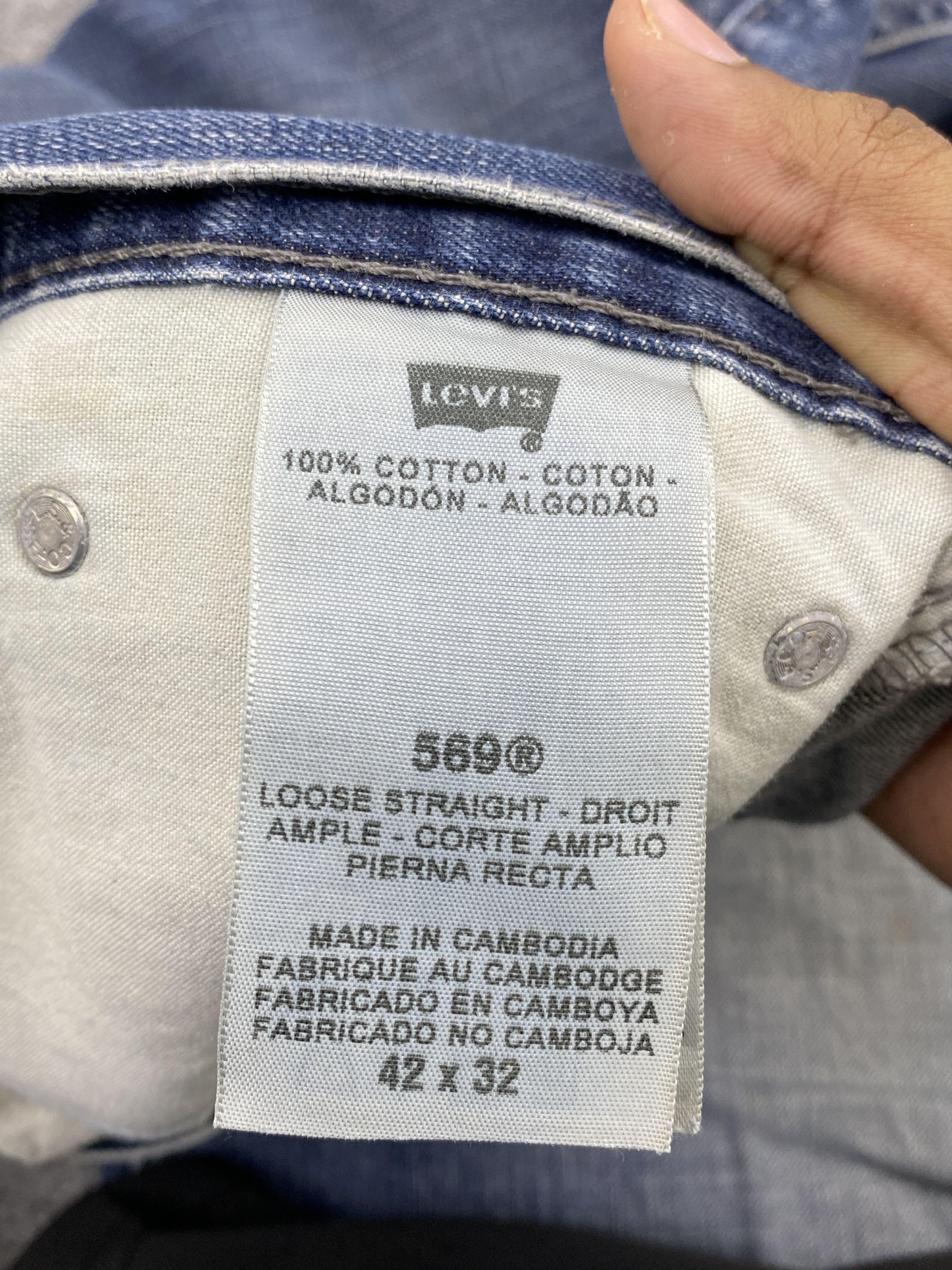 Levi's Vintage Levi's 569 Loose Straight Faded Blue Jeans DP2649 Size US 44 / EU 60 - 8 Thumbnail