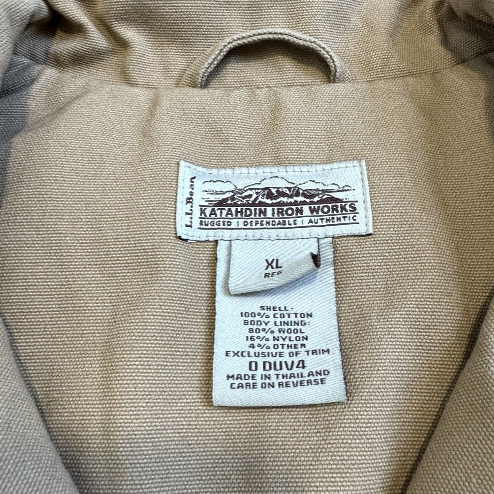 Vintage L.L.Bean Vest Mens XL Brown Katahdin Iron Works Full Zip Pockets Canvas Wool Size US XL / EU 56 / 4 - 4 Thumbnail