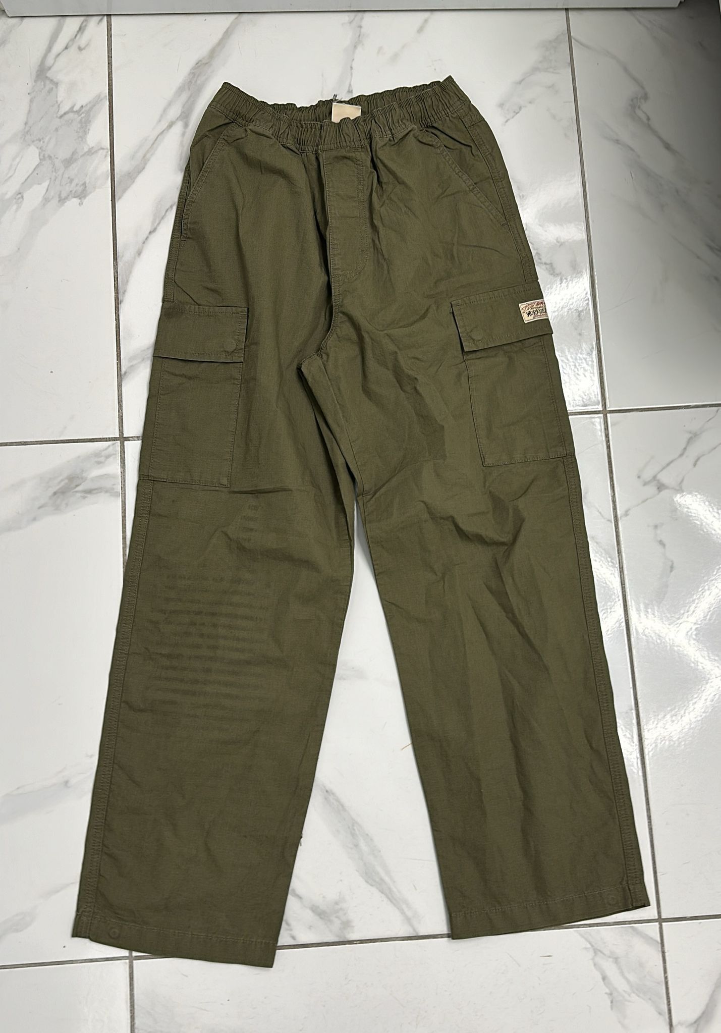 Stussy × Vintage Stussy Ripstop Cargo Beach Pant Olive Size Small