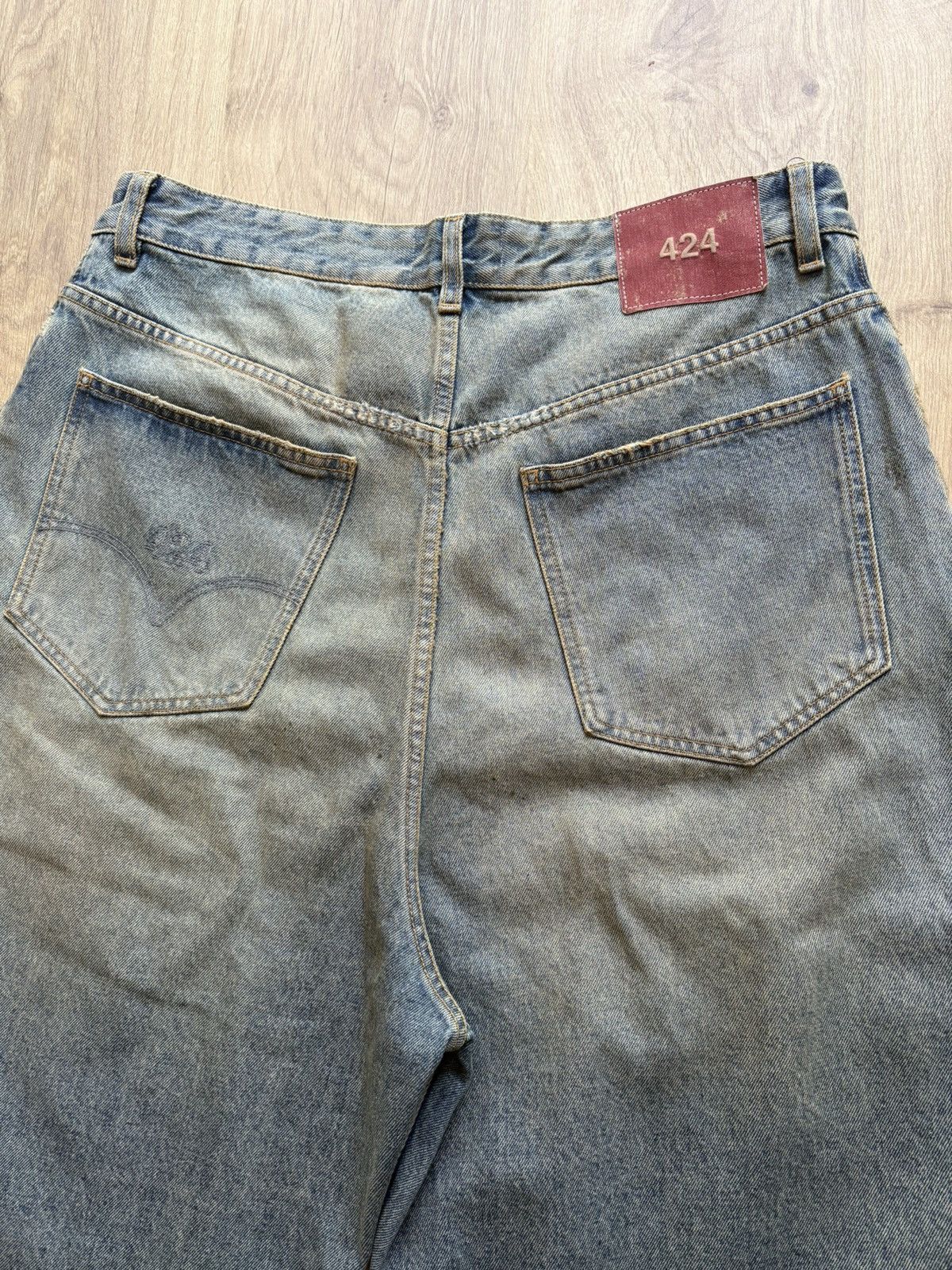 424 424 “BIG DADDY” DISTRESSED DENIM SHORTS Size US 33 - 5 Thumbnail