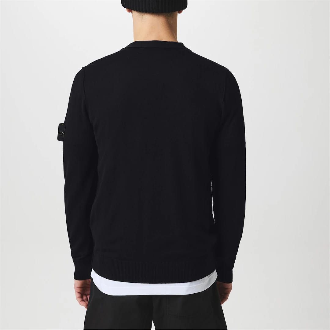 Stone Island o1g2r1mq0526 Patch Wool Cardigan in Black Size US L / EU 52-54 / 3 - 4 Thumbnail