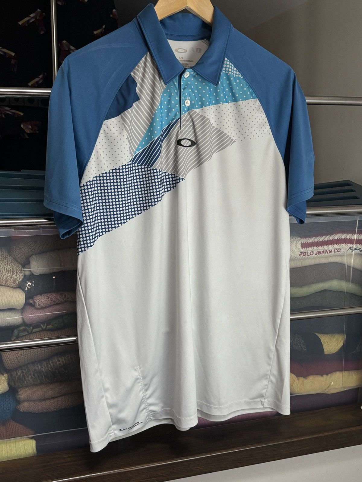 Oakley × Vintage Oakley 00s Vintage Active Sport Polo Shirt Size US L / EU 52-54 / 3 - 2 Thumbnail