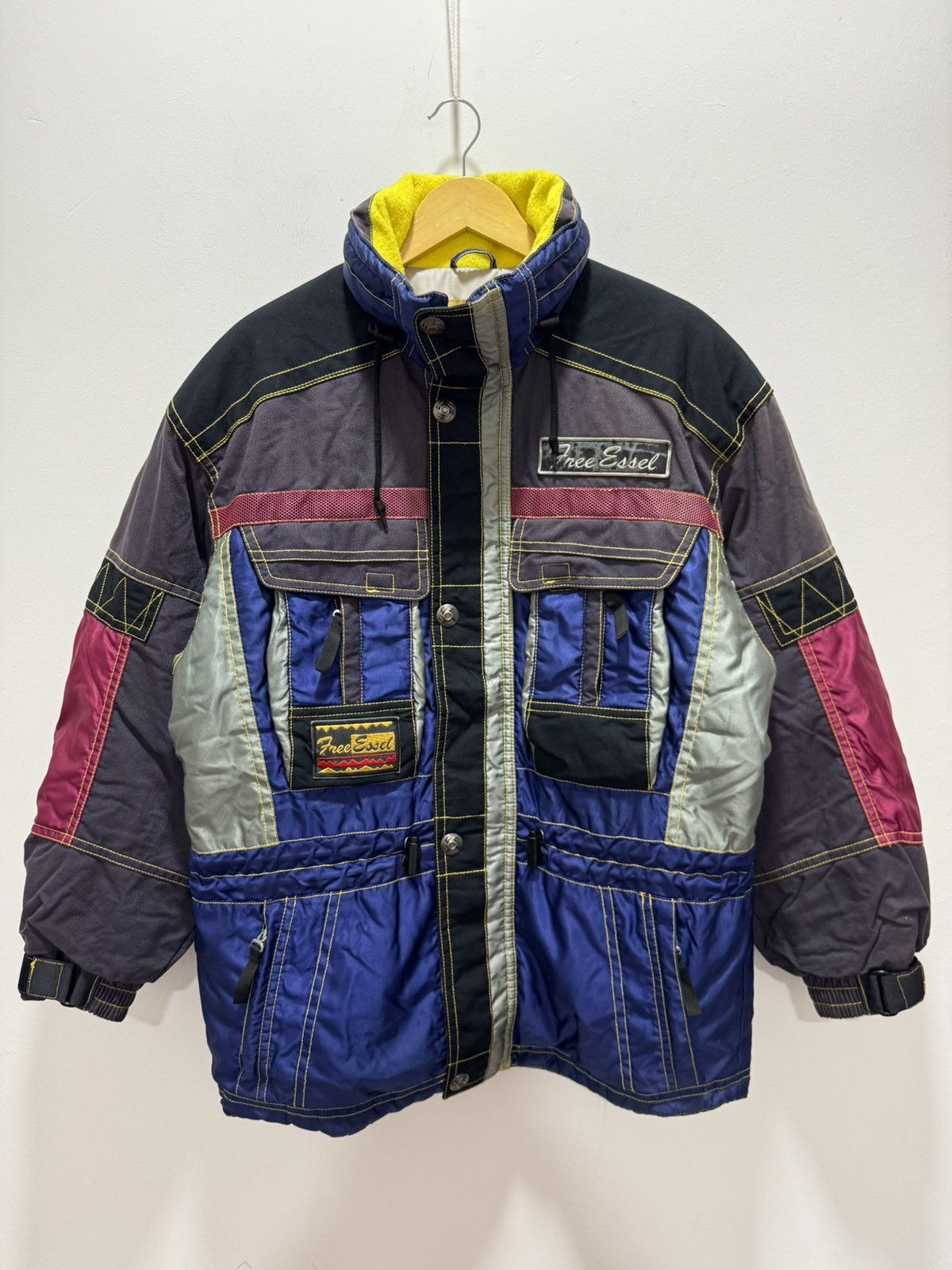 VINTAGE INTENTNESD FREE ESSEL MULTICOLOUR SKI JACKET