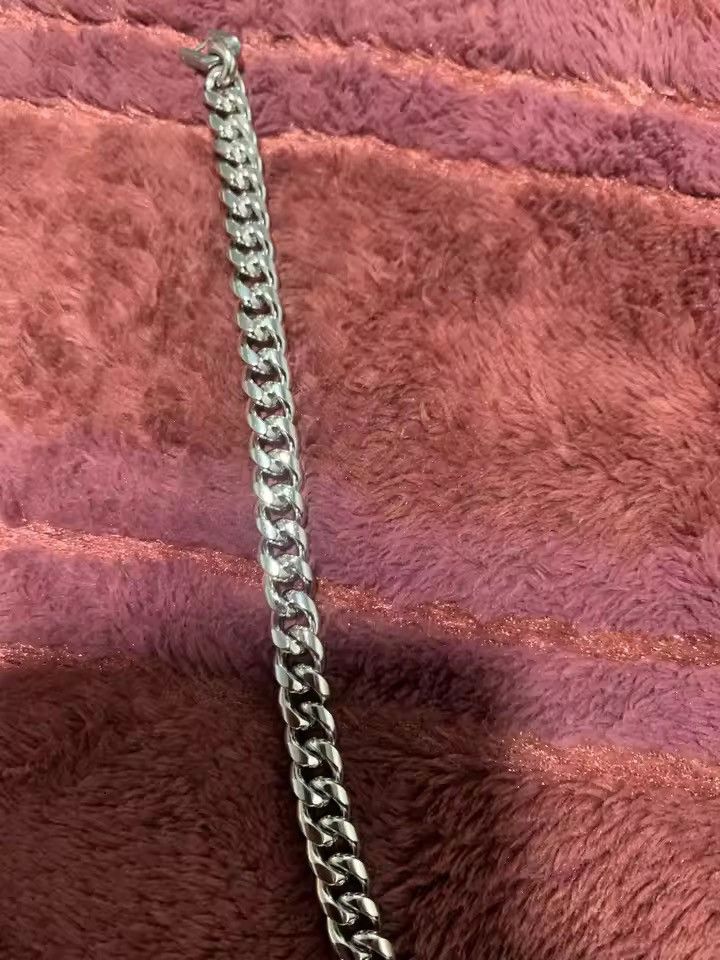 Jewelry 8 mm + 18 cm Cuban Chain Bracelets Size ONE SIZE - 7 Thumbnail