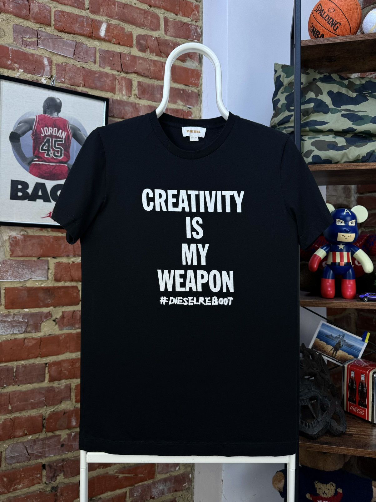 Diesel DIESEL Reboot Creativity Is My Weapon T-Shirt Size US XS / EU 42 / 0 - 1 Thumbnail