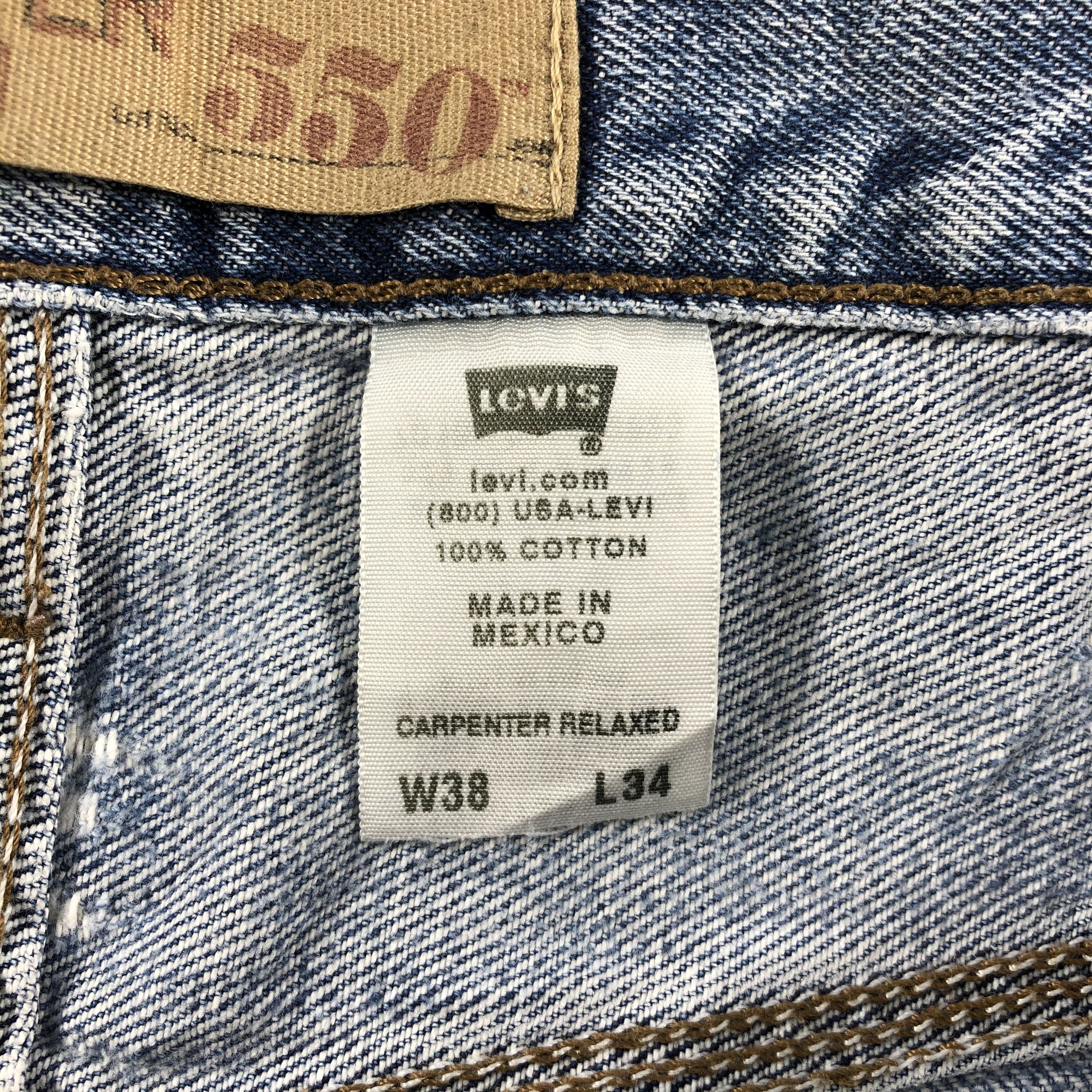Levi's × Vintage Vintage Distress Levis 550 Carpenter Jeans-JM1146 Size US 38 / EU 54 - 14 Thumbnail