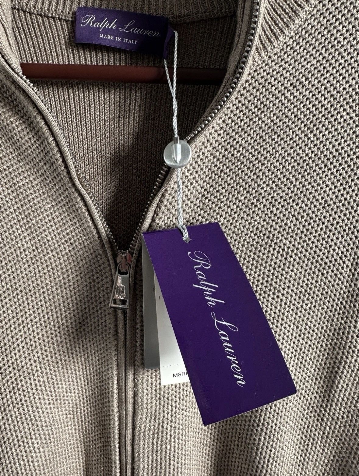 Ralph Lauren Purple Label Ralph Lauren Purple Label Silk Cotton Knit Full Zip Sweater Size US XL / EU 56 / 4 - 3 Thumbnail