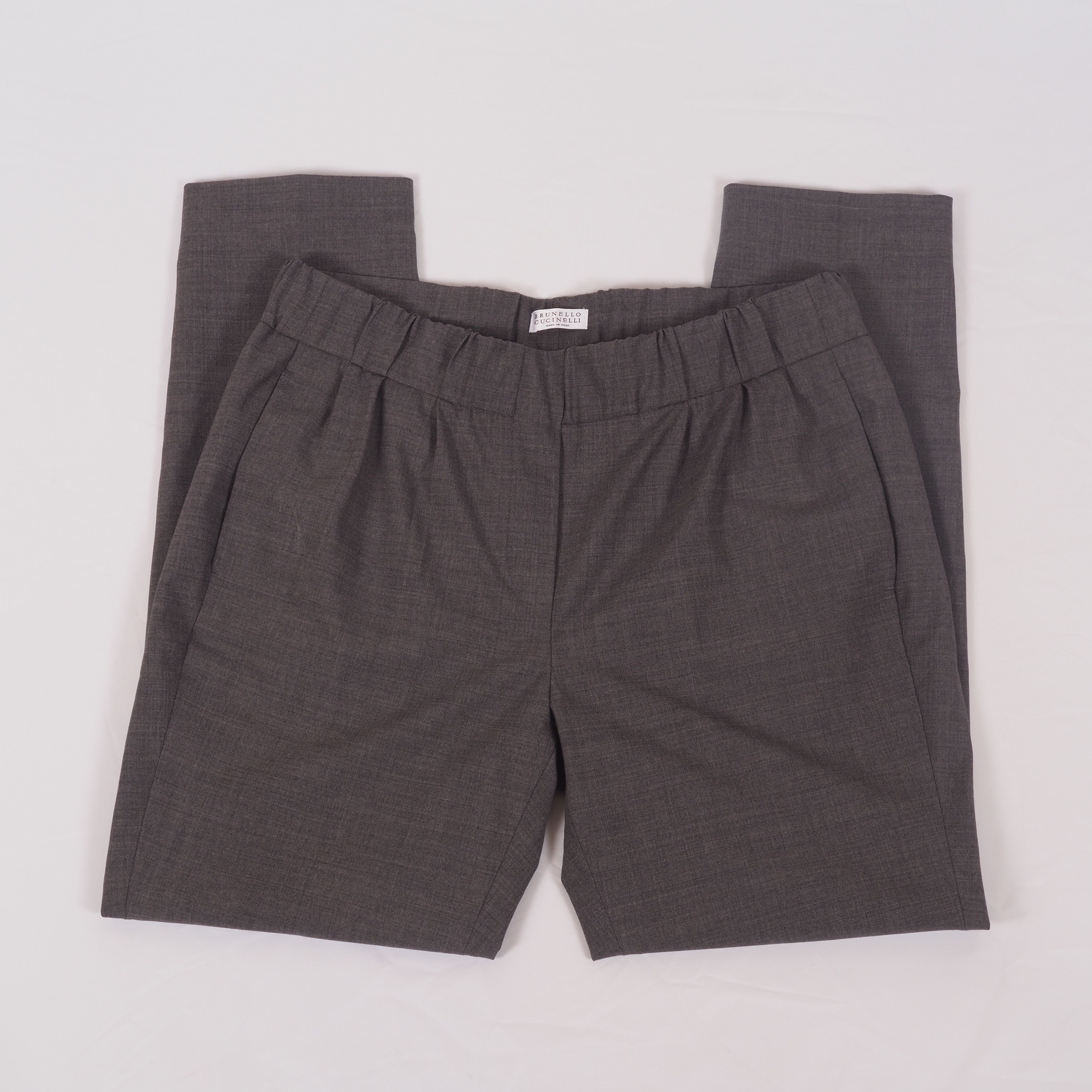 Brunello Cucinelli Brunello Cucinelli Wool Dress Pants Elastic Waist Tapered Size 30" / US 8 / IT 44 - 5 Thumbnail