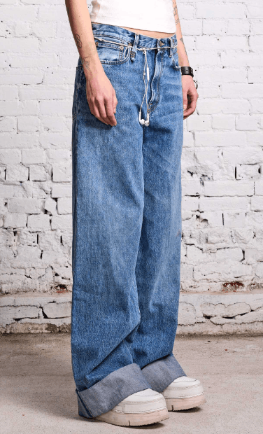 R13 R13 LISA BAGGY JEAN BAIN BLUE R13WD041 968 Size 27 Grailed