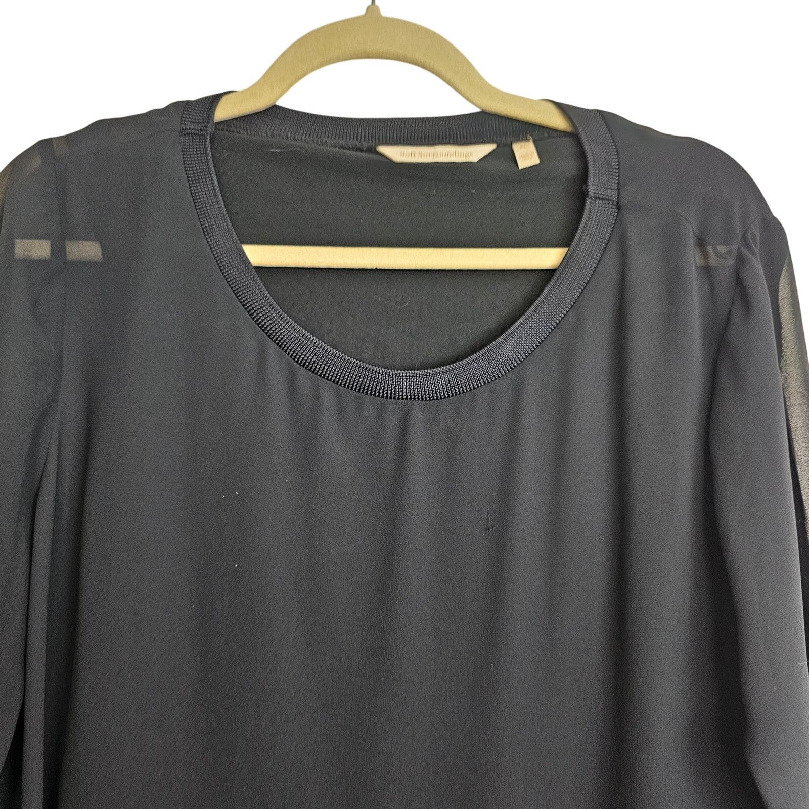 Soft Surroundings Soft Surroundings Womens Lagenlook Sheer Blouse Minimalist Size L / US 10 / IT 46 - 2 Thumbnail