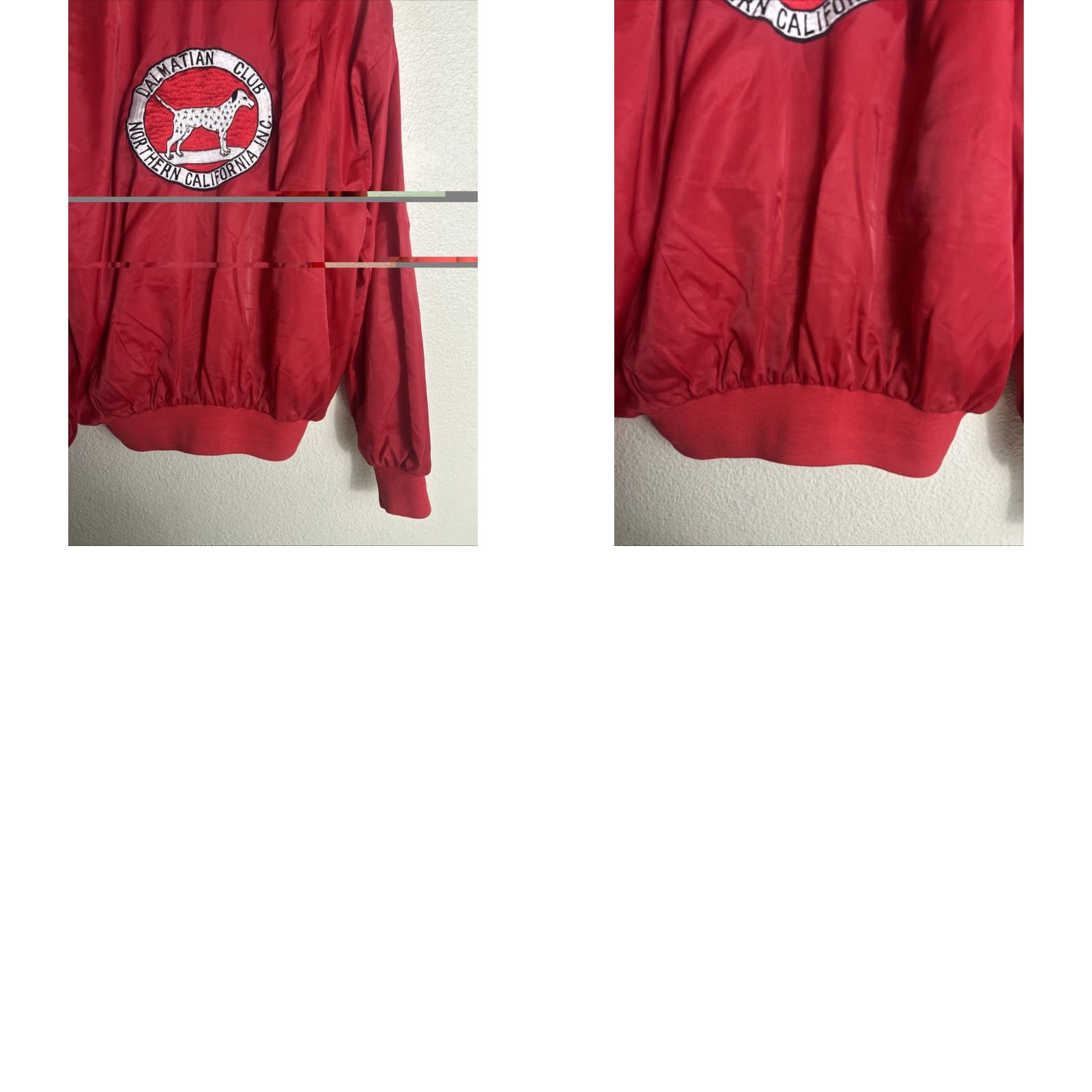 Vintage VINTAGE Satin Bomber Jacket Adult XXL Full Zip NorCal Dalmatians Red Mens Side? Size US XXL / EU 58 / 5 - 10 Thumbnail