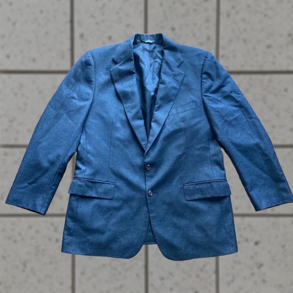 Polo Ralph Lauren VINTAGE Polo Ralph Lauren Blazer Mens 44 Wool Dark Gray University Jacket Size US XXL / EU 58 / 5 - 1 Thumbnail