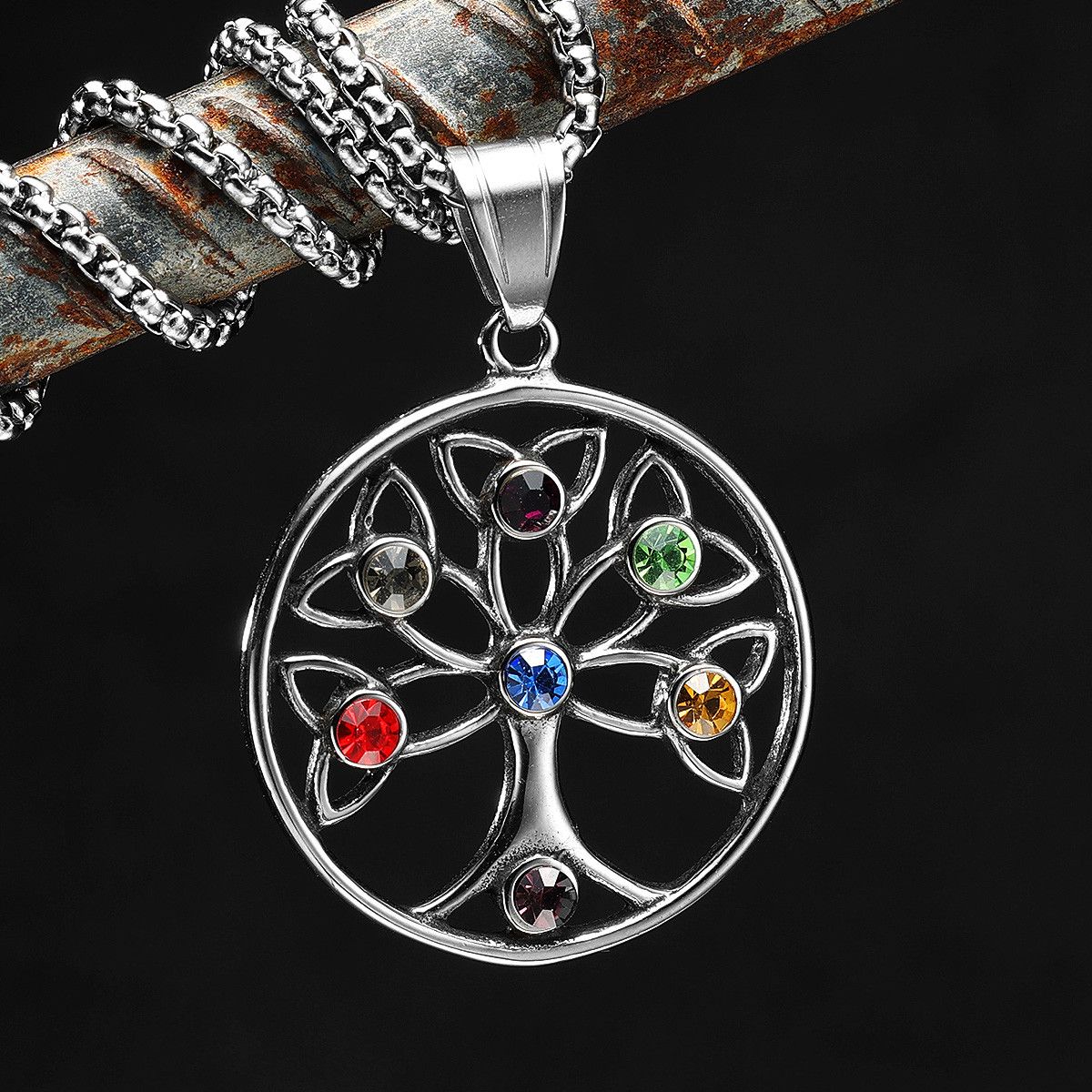 Jewelry Gem Tree Pendant Necklace Size ONE SIZE - 1 Thumbnail