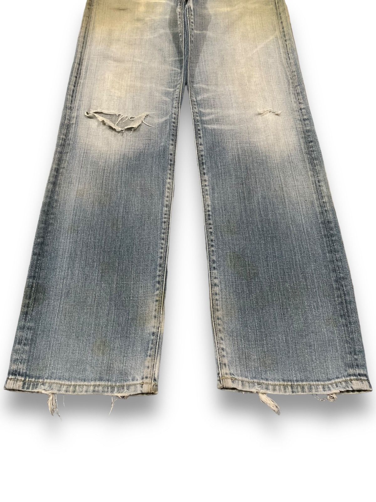 Japanese Brand × KMRii × Yasuyuki Ishii Vintage Japanese Brand Rusty Blue Washed Distressed Jeans Size US 30 / EU 46 - 7 Thumbnail