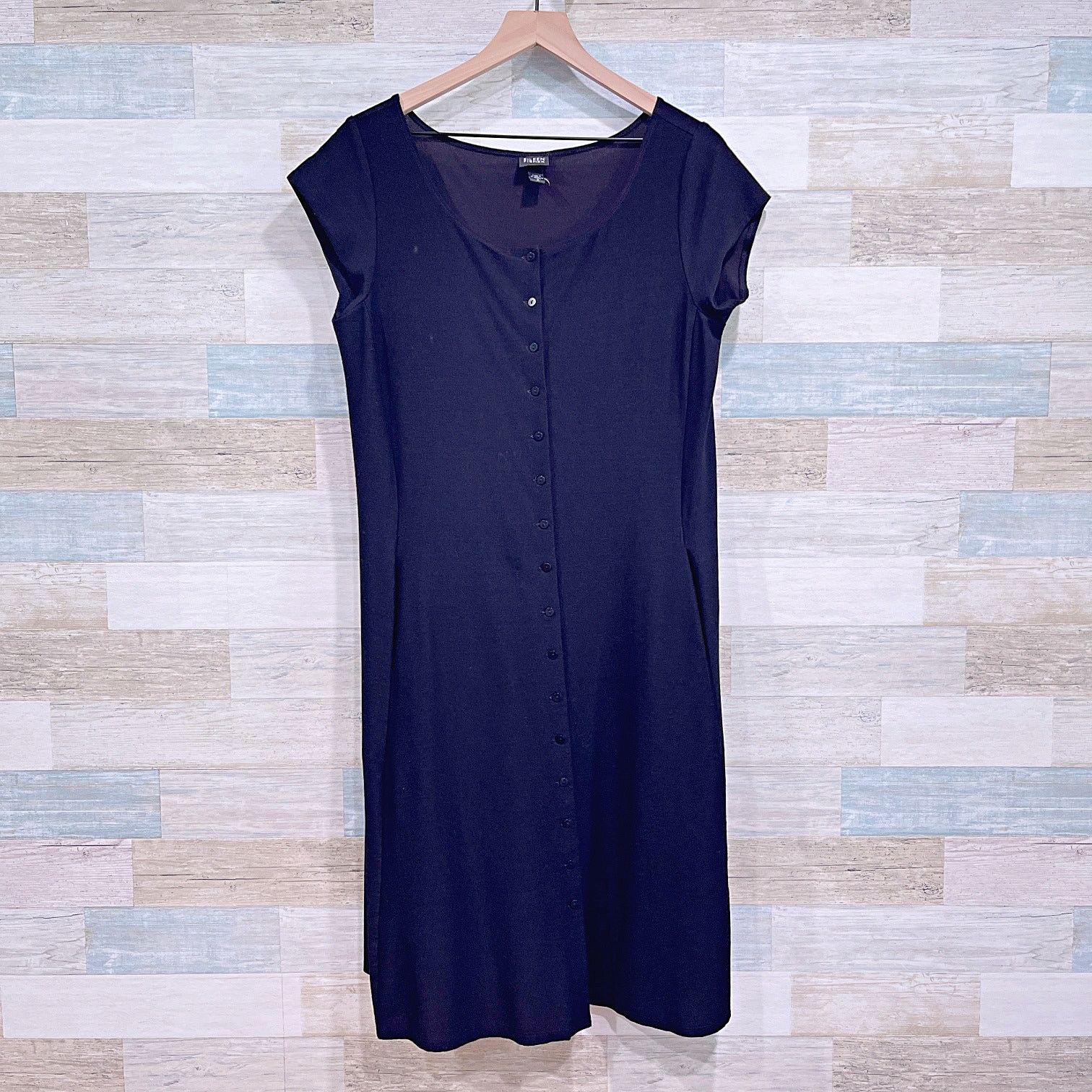 Eileen Fisher EILEEN FISHER Button Down Shirtdress Black Womens Medium Size M / US 6-8 / IT 42-44 - 1 Thumbnail