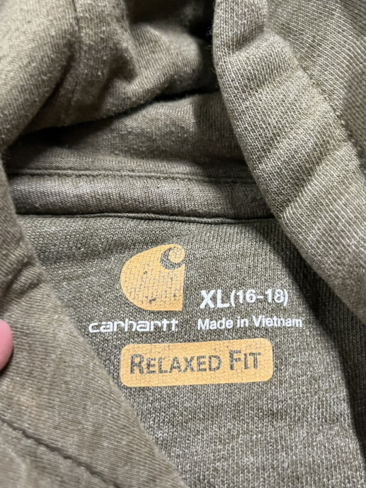Carhartt × Vintage Carhartt earth tone green hoodie boxy skater streetwear Size US XL / EU 56 / 4 - 7 Thumbnail