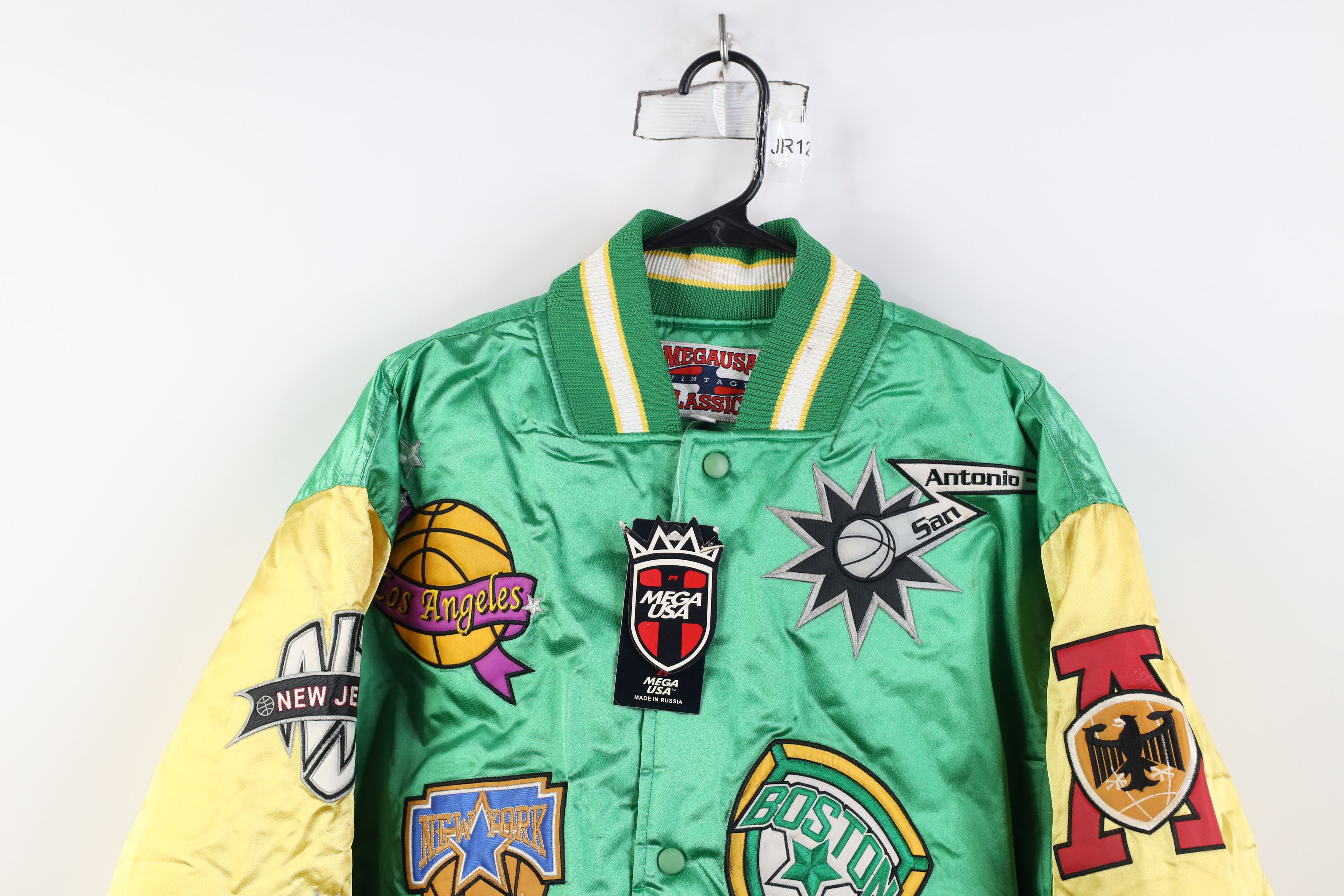 Vintage Deadstock Vintage 90s Quilted Satin Bomber Jacket Green Size US XL / EU 56 / 4 - 2 Thumbnail
