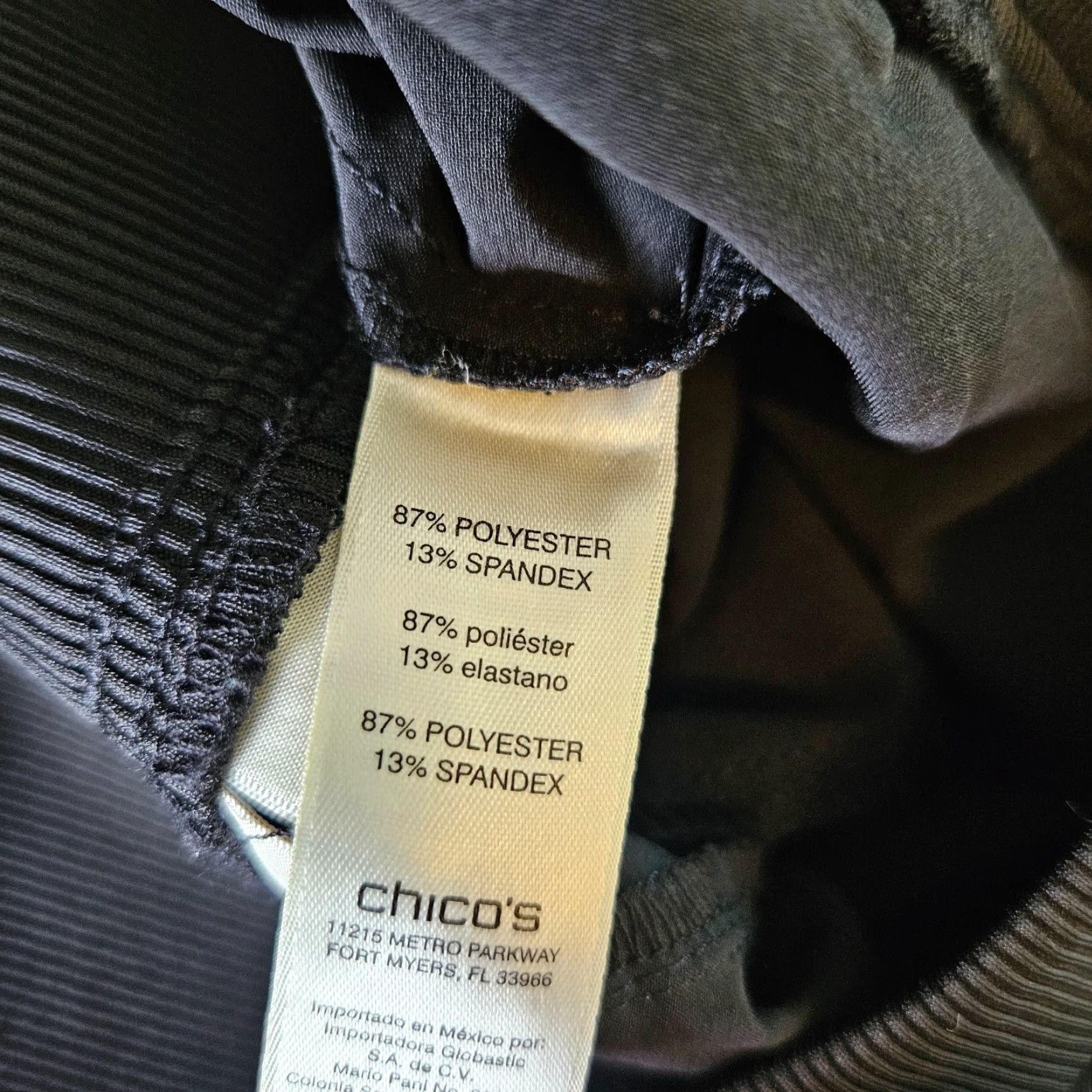 Vintage Chicos Zenergy Womens Cropped Pants Sz Medium Black Pull On Zip Pockets Size 32" / US 10 / IT 46 - 6 Thumbnail