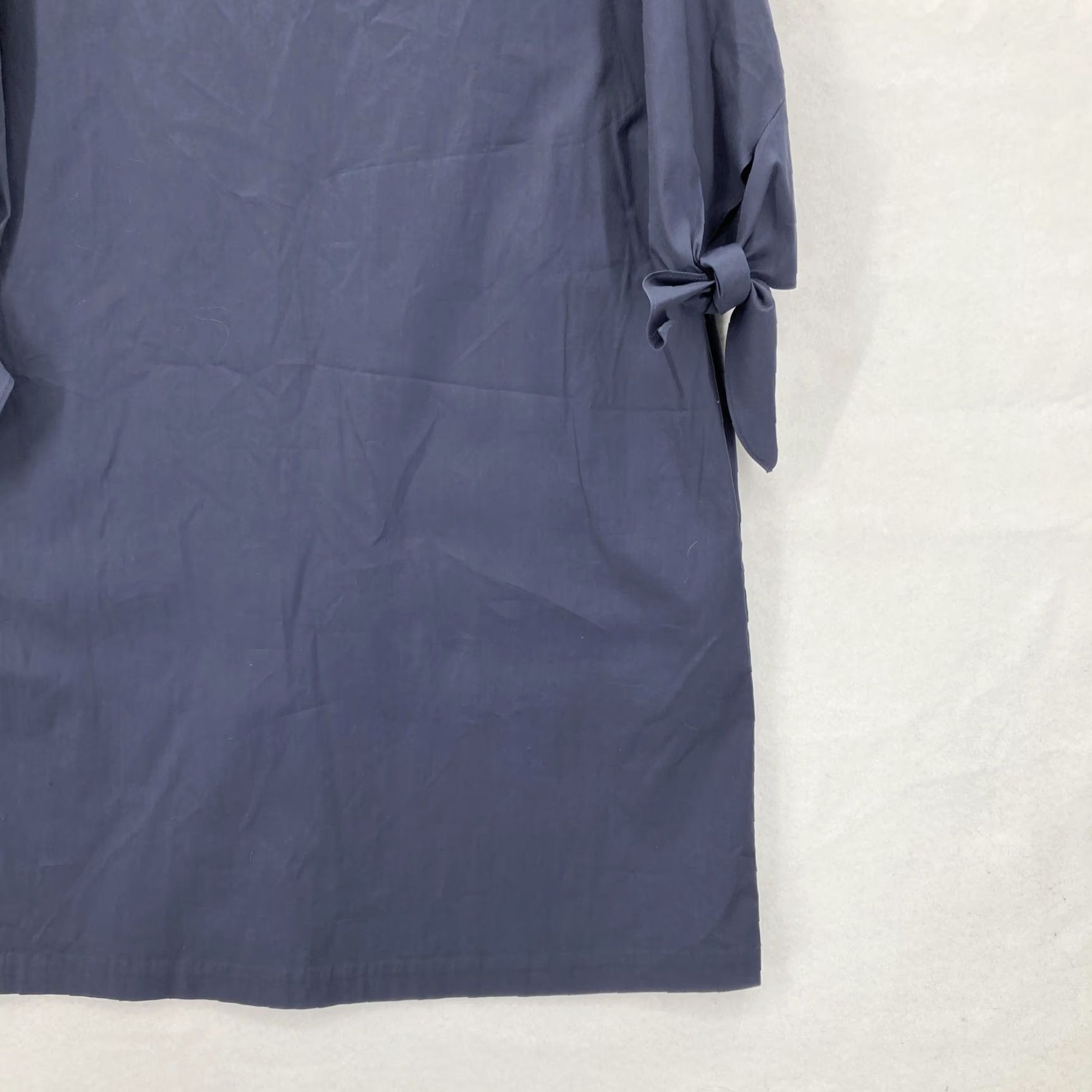 Vintage VINTAGE Lafayette 148 New York Dress Womens Large Blue Note Tie Cuff Shift Bow Sleeve Size L / US 10 / IT 46 - 3 Thumbnail