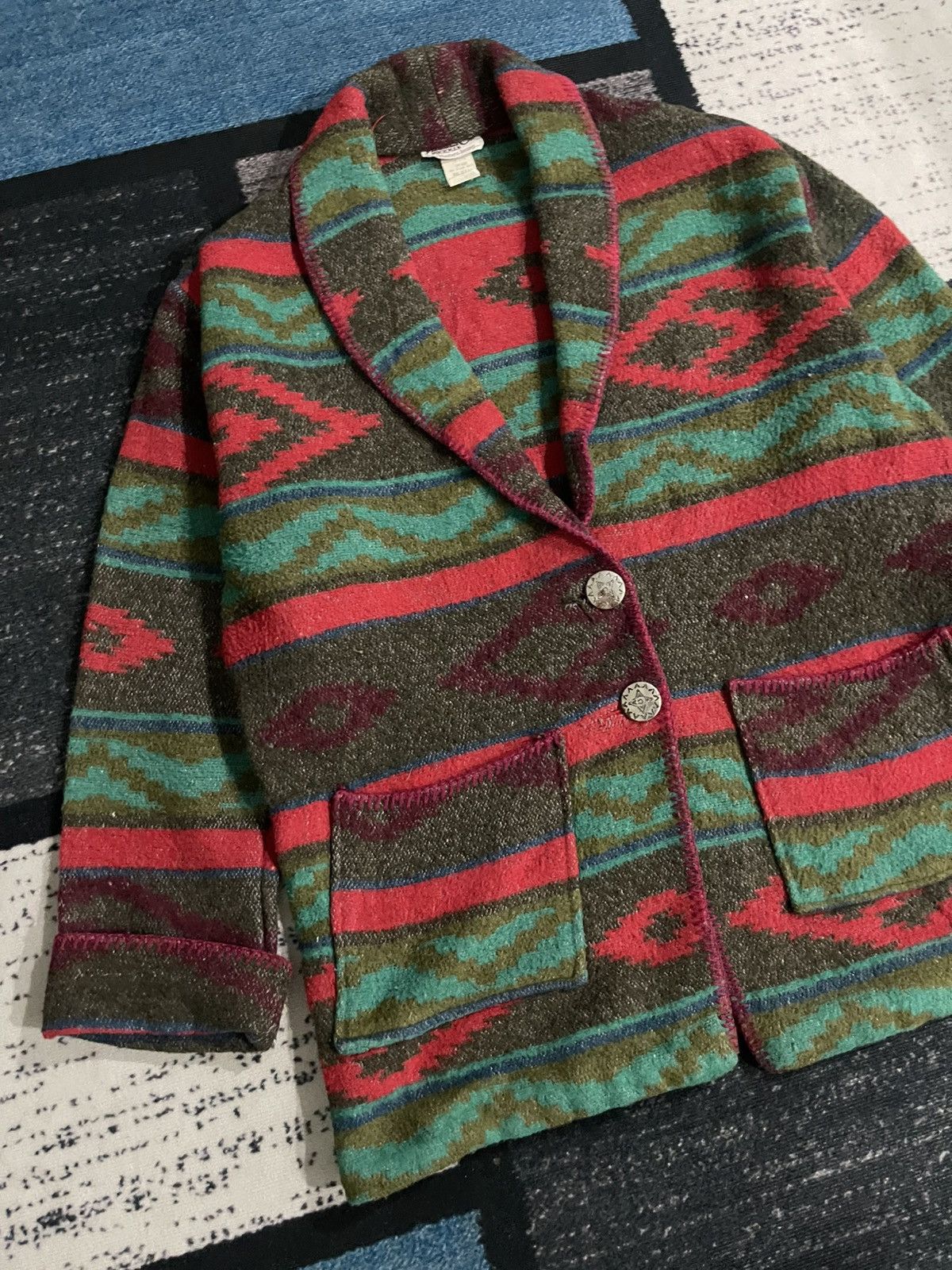 Vintage Vintage Miller Stockman Navajo Design Wool Jacket Size US L / EU 52-54 / 3 - 4 Thumbnail