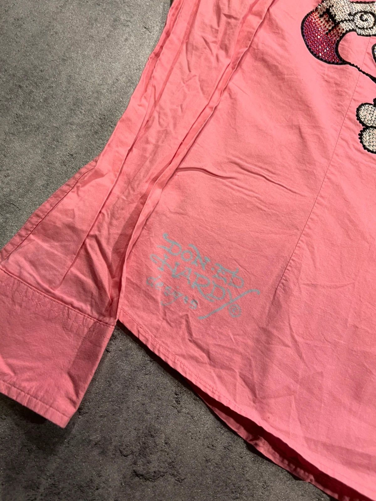 Ed Hardy Pink womens ed hardy shirt with crystals y2k couqette 2000s Size S / US 4 / IT 40 - 2 Thumbnail