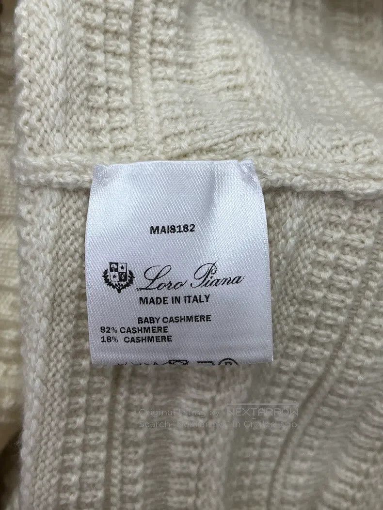 Loro Piana LORO PIANA White Color Blocked Knit Short Sleeve Size S / US 4 / IT 40 - 4 Thumbnail