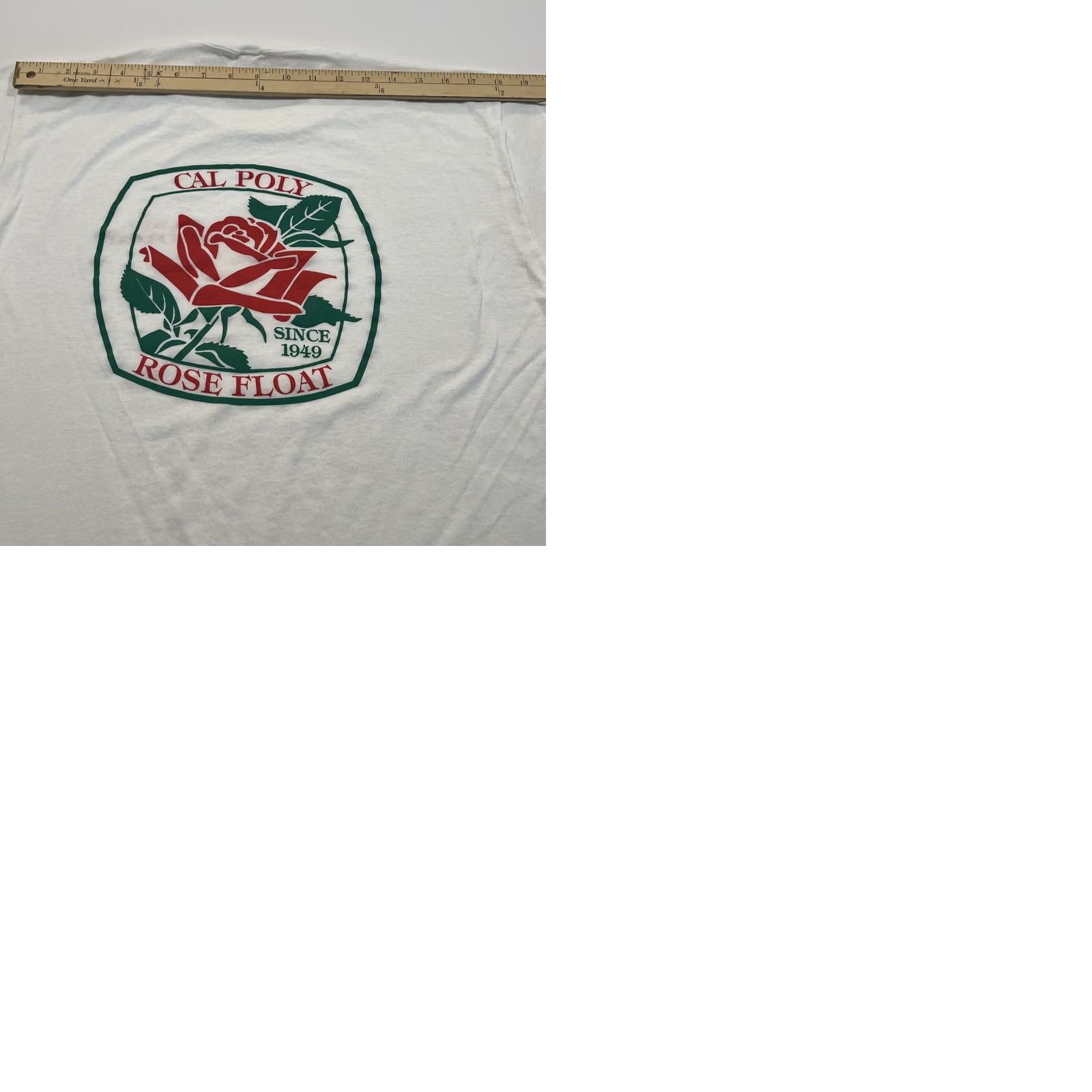 Jerzees VINTAGE Cal Poly Rose Parade T Shirt XL Unisex White 1990s Jerzees Double Side Graphic Single Stitch Size US XL / EU 56 / 4 - 9 Thumbnail