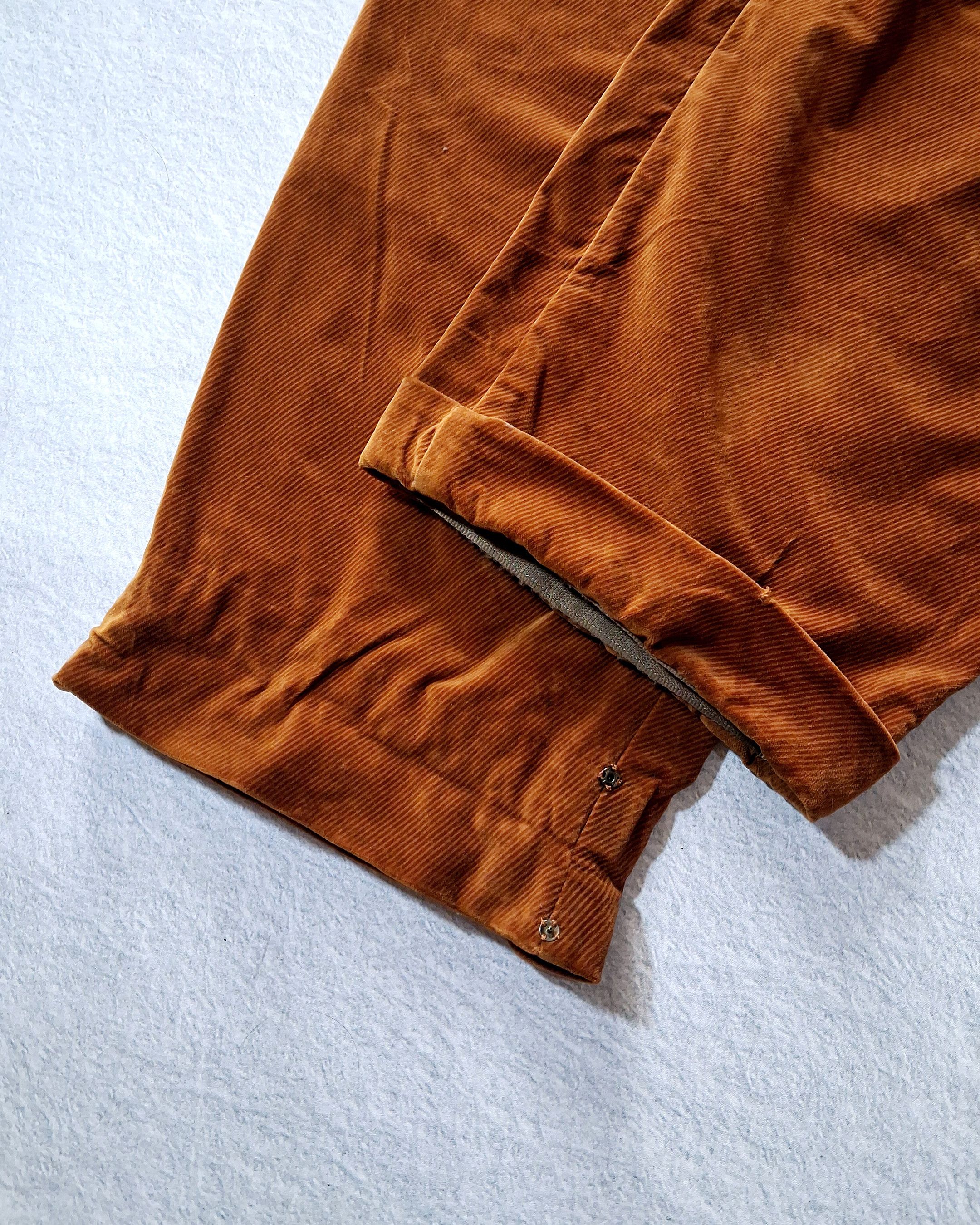 Ermenegildo Zegna ERMENEGILDO ZEGNA GOLDEN BROWN CORDUROY PANTS MADE IN ITALY Size US 37 - 2 Thumbnail