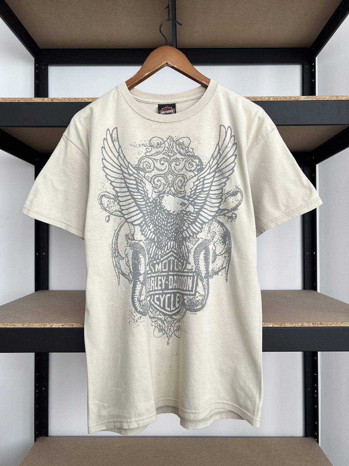Harley Davidson Vintage 2009 Harley Davidson Eagle Snake JamesTown T-shirt Size US M / EU 48-50 / 2 - 1 Thumbnail