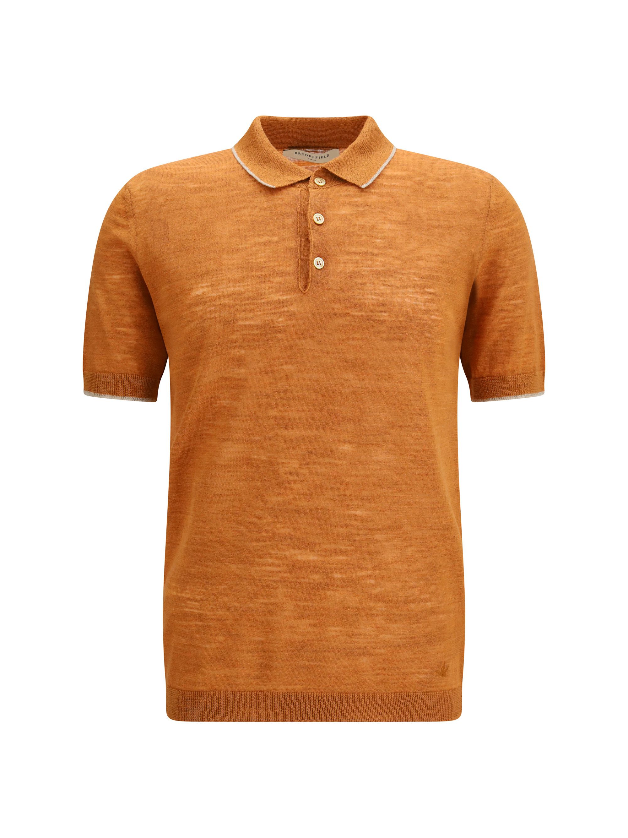 Brooksfield Linen blend Polo Shirt Size US L / EU 52-54 / 3 - 1 Thumbnail