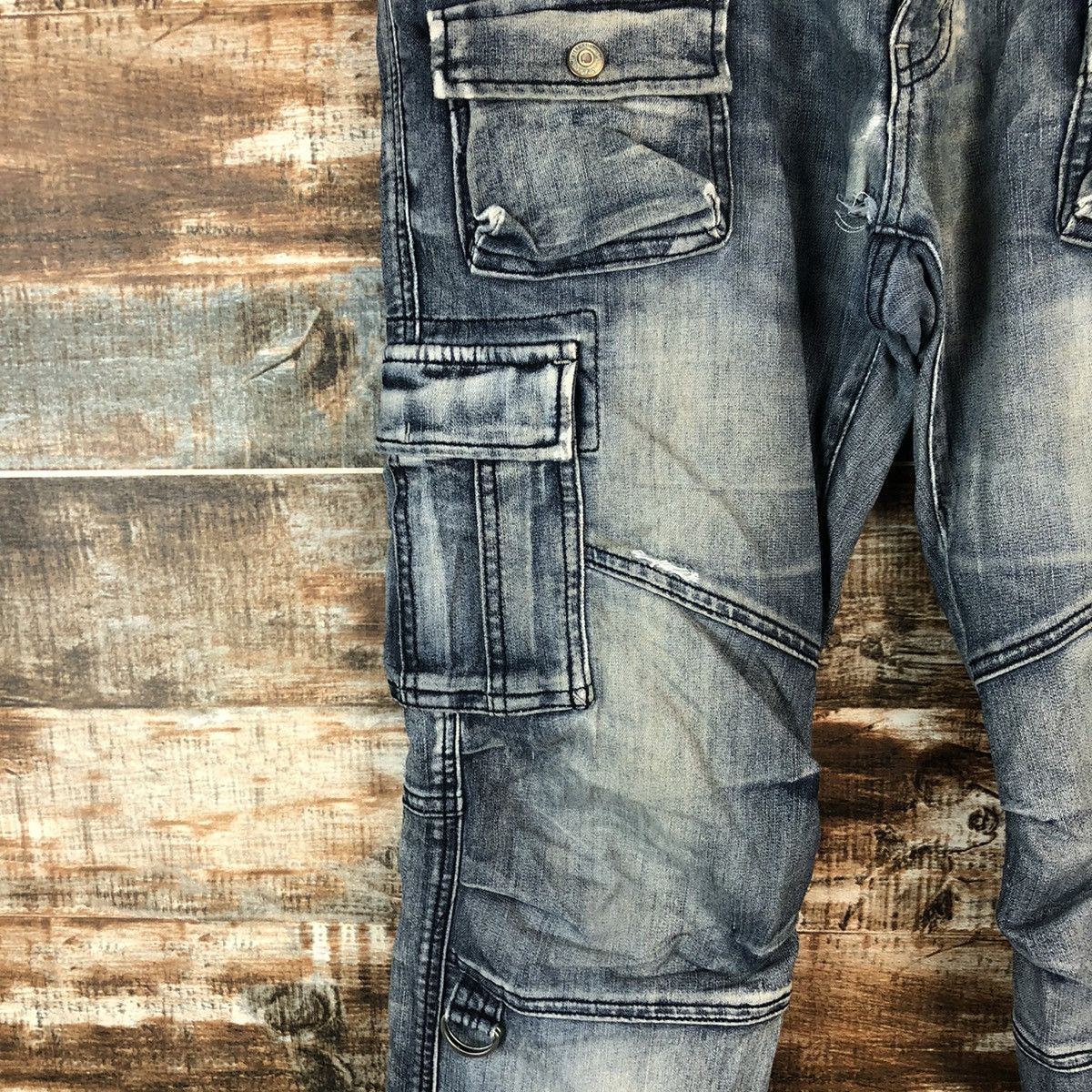 Japanese Brand DL Lyric utility Black Multipocket Denim Pants #A2070 Size US 33 - 9 Thumbnail