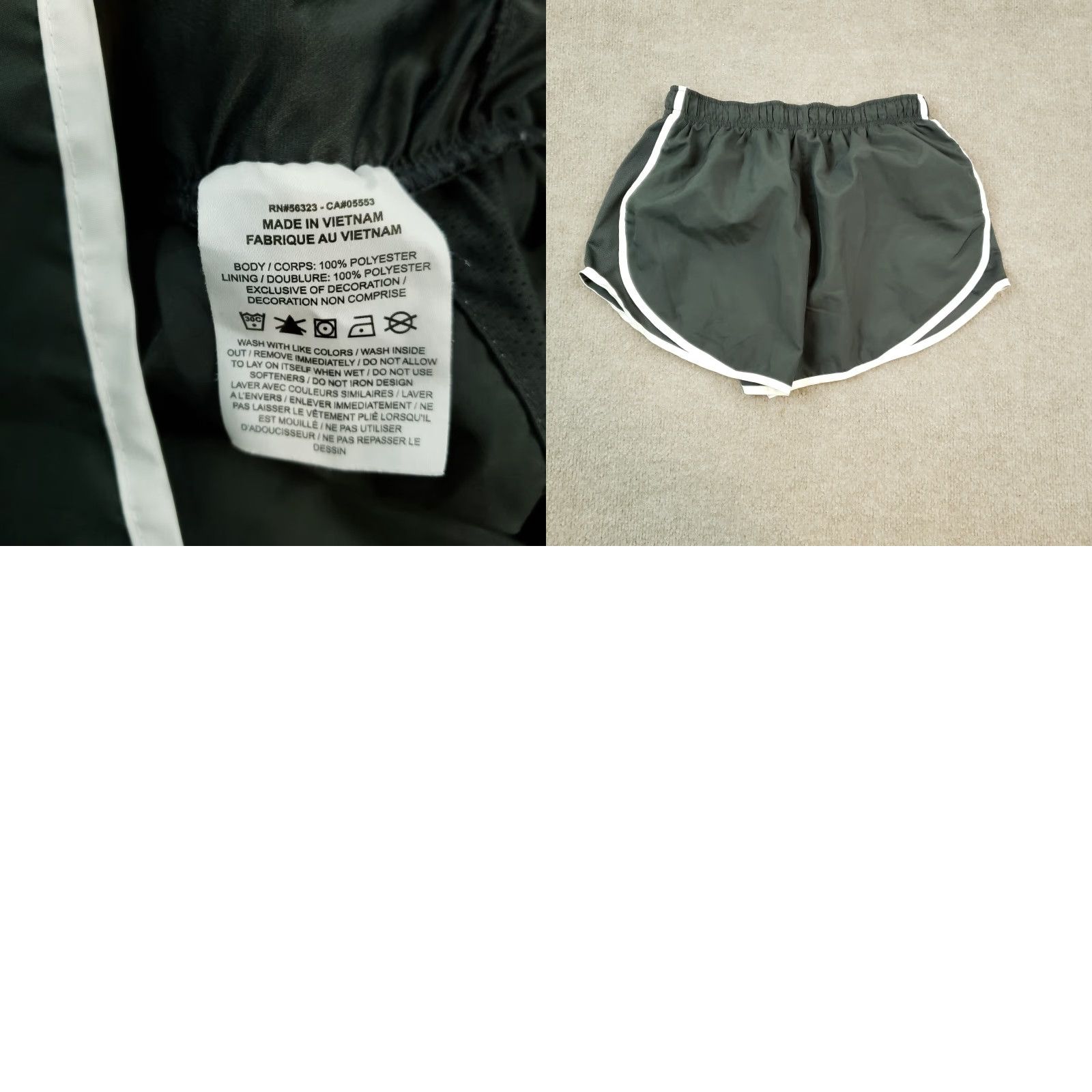 Nike Nike Womens Shorts Medium Gray Dri Fit Running Size 26" / US 2 / IT 38 - 8 Thumbnail