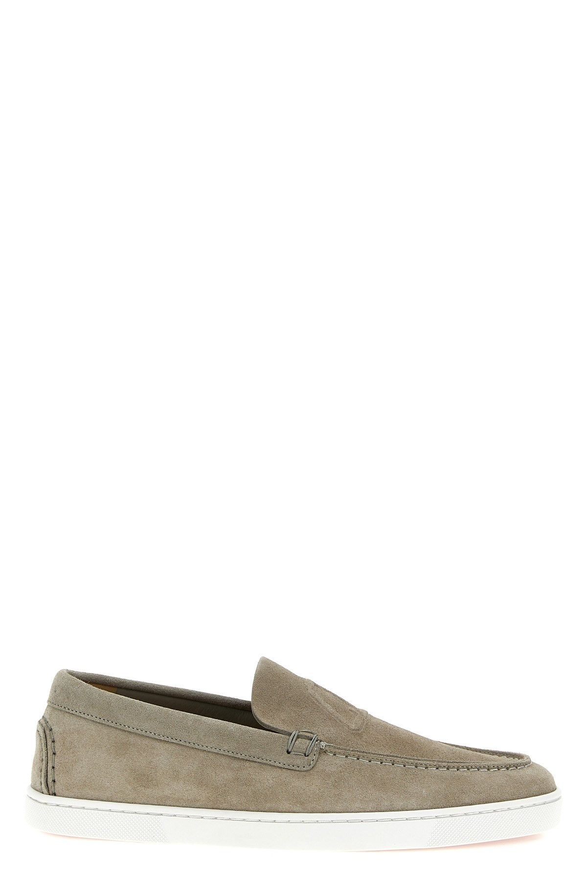 image of Christian Louboutin 'varsiboat' Loafers in Grey, Men's (Size 8)