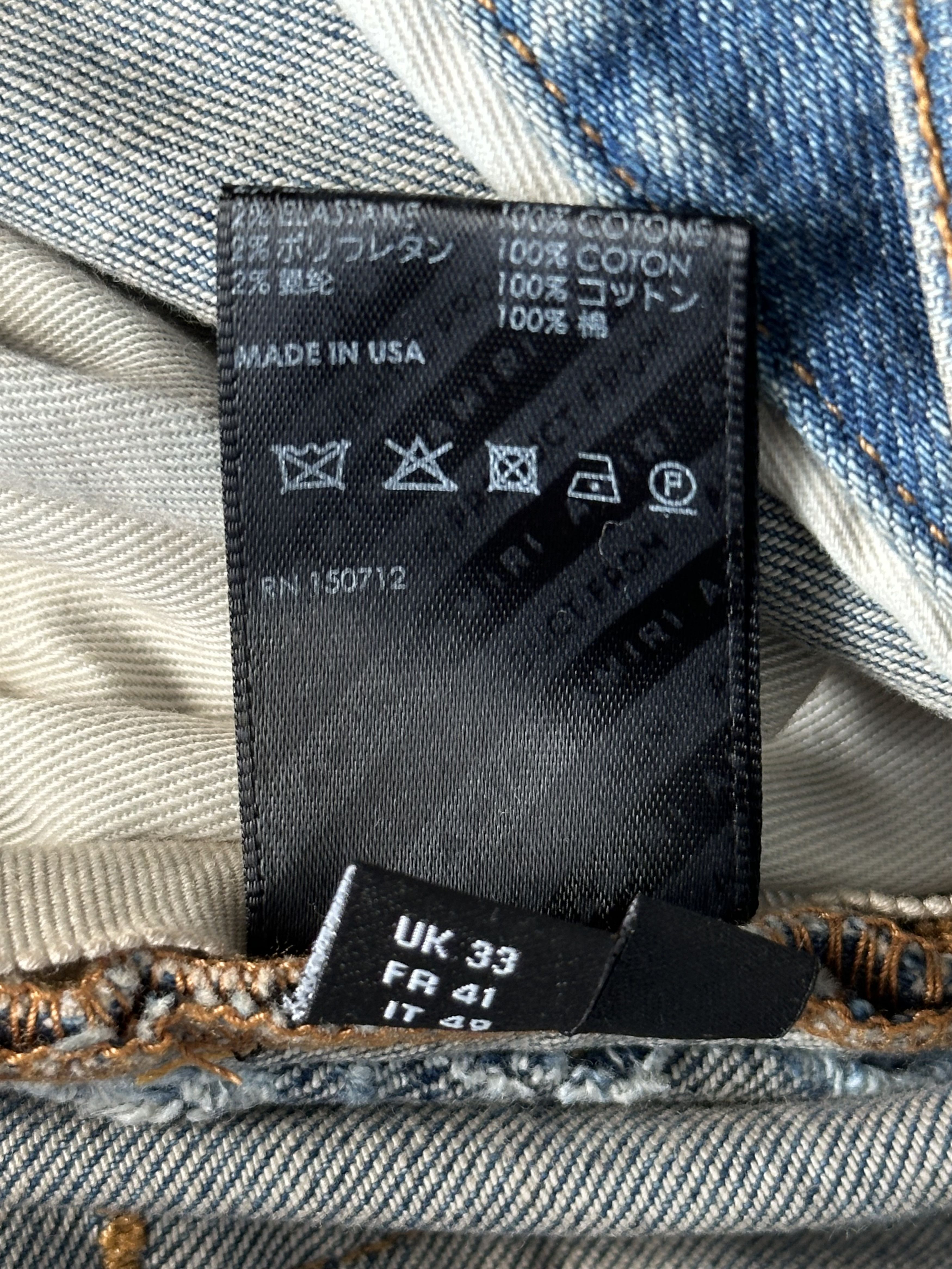 Amiri Amiri Clay Indigo Rainbow Bandana Patch Thrasher Jeans Size US 36 / EU 52 - 7 Thumbnail