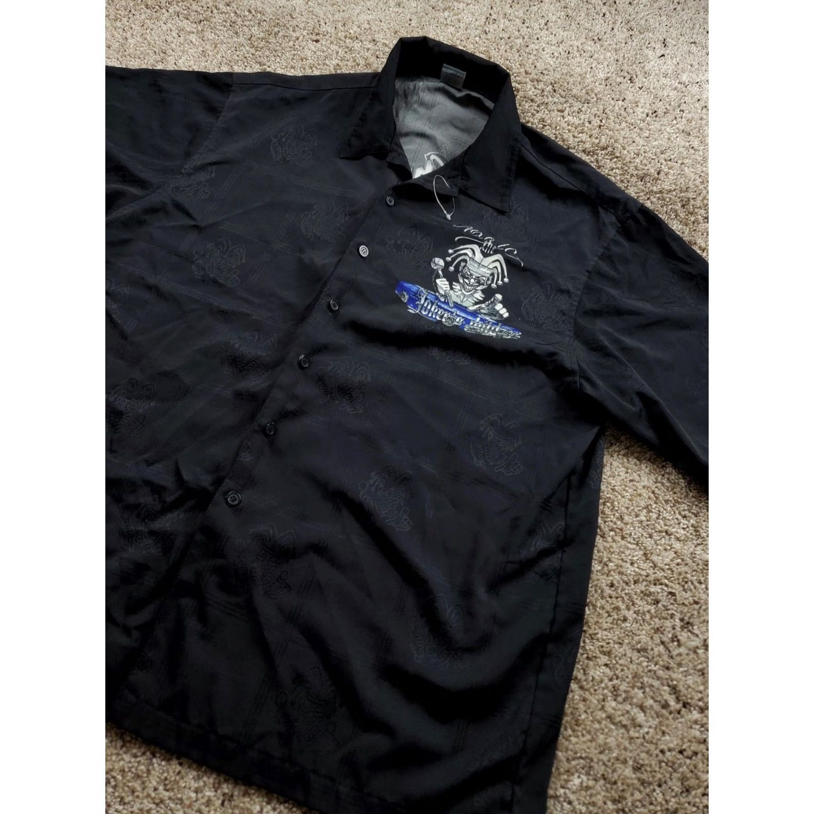 Vintage VINTAGE Cruizinlow Shirt Mens XL Black Short Sleeve Joker's Wild Lowrider Size US XL / EU 56 / 4 - 3 Thumbnail