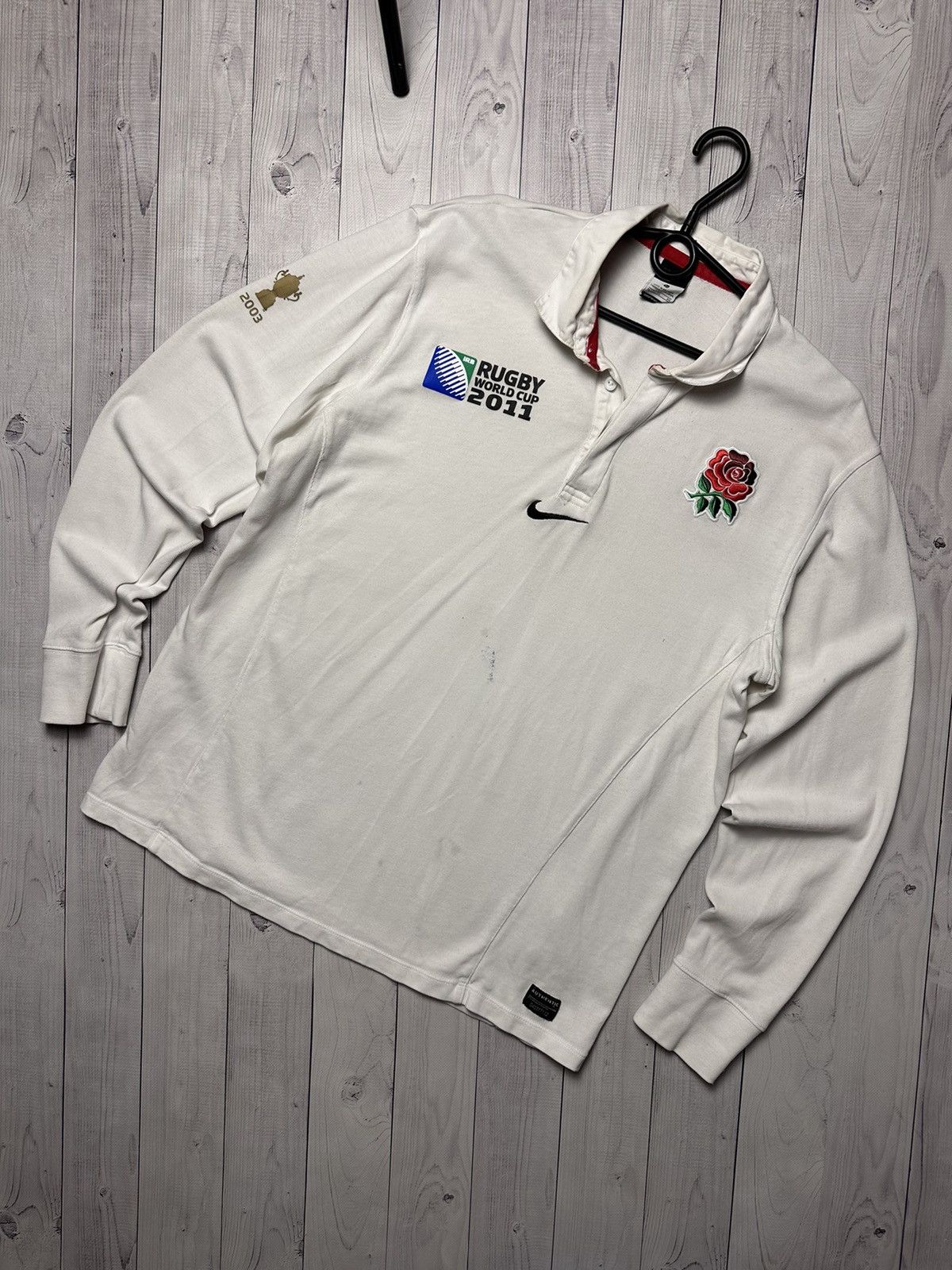 Vintage Nike England rugby jersey size XL logo