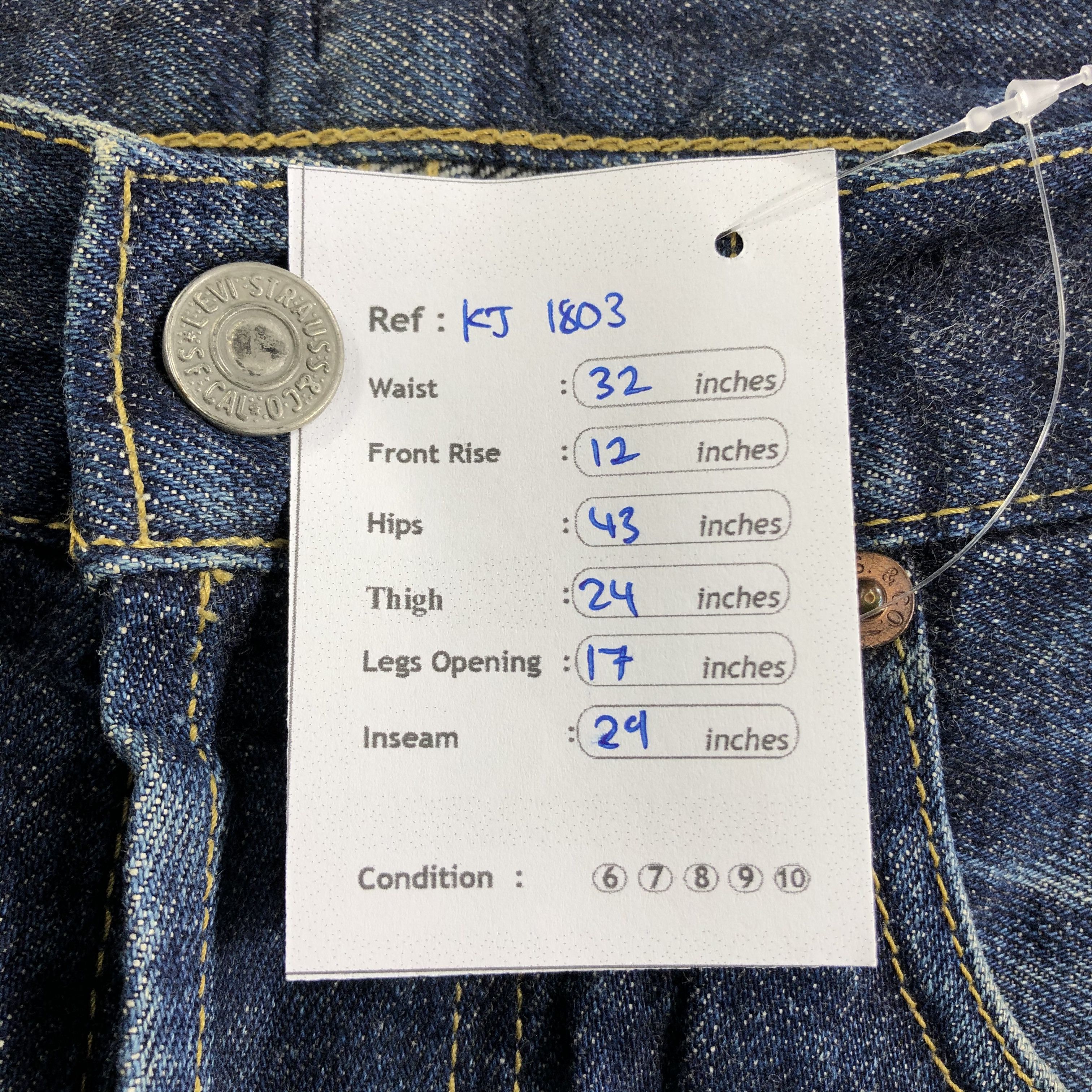 Levi's Vintage Levis 503 Redline Jeans Selvedge Denim KJ1803 Size US 32 / EU 48 - 13 Thumbnail