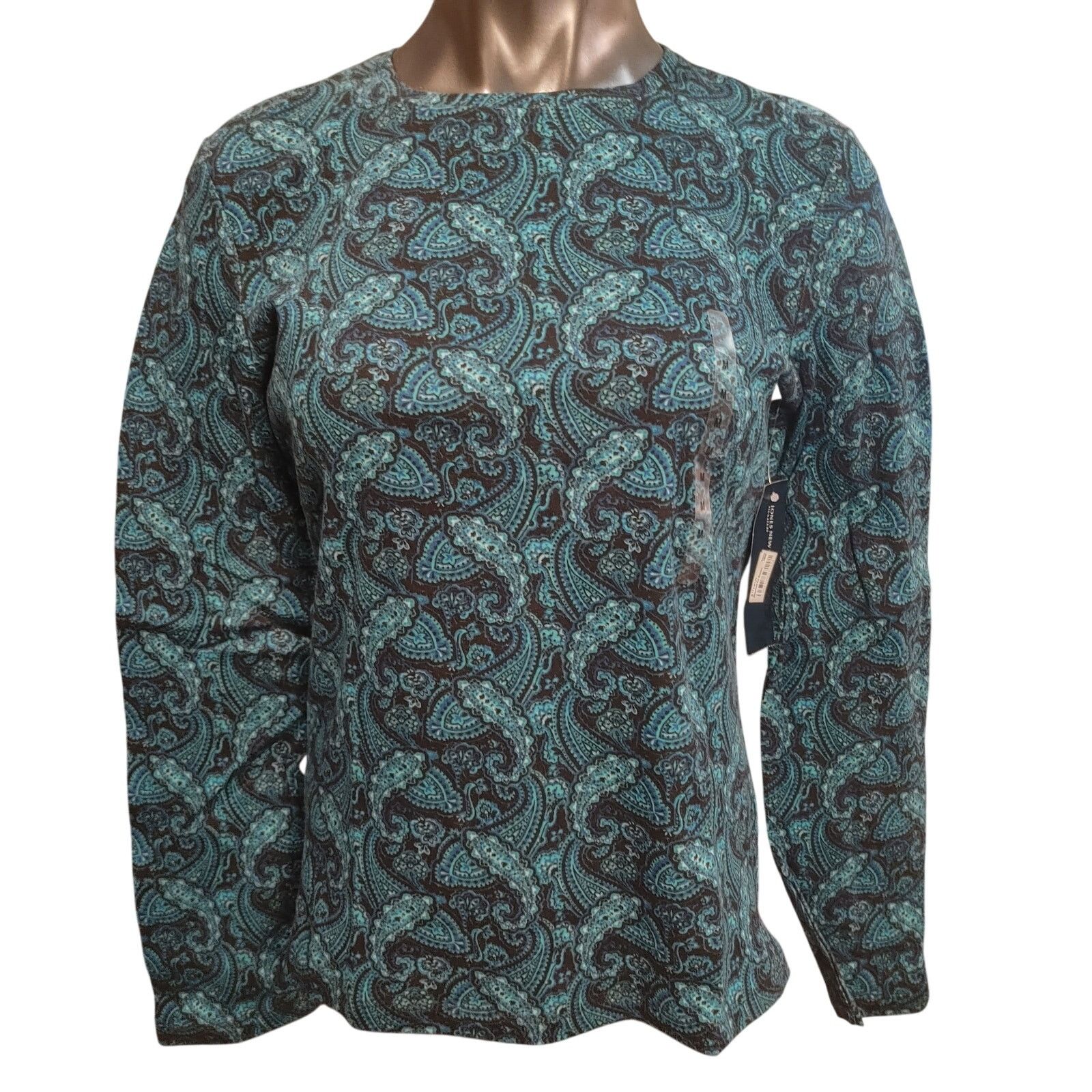 Jones New York Jones New York Women M Green Paisley Pattern Sweater Size M / US 6-8 / IT 42-44 - 1 Thumbnail