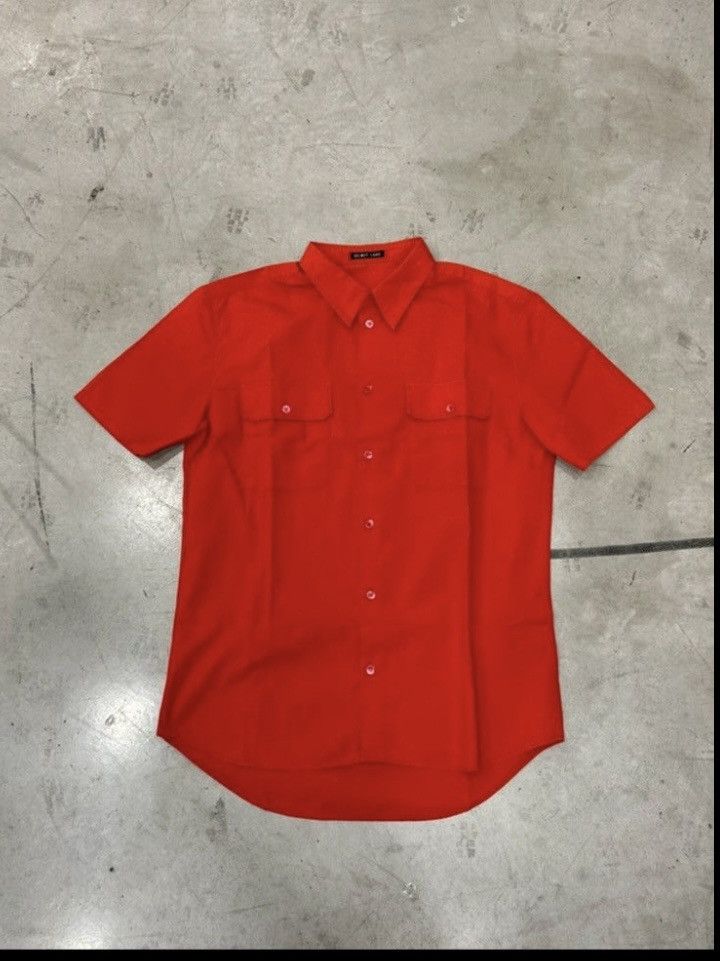 Helmut Lang Helmut Lang Red Short-Sleeved Shirt [ Vintage: 1998/1999 ] Size US M / EU 48-50 / 2 - 1 Thumbnail
