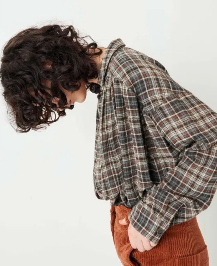Sezane Sessùn Checkered Woll Blend Button Up Size S / US 4 / IT 40 - 1 Thumbnail