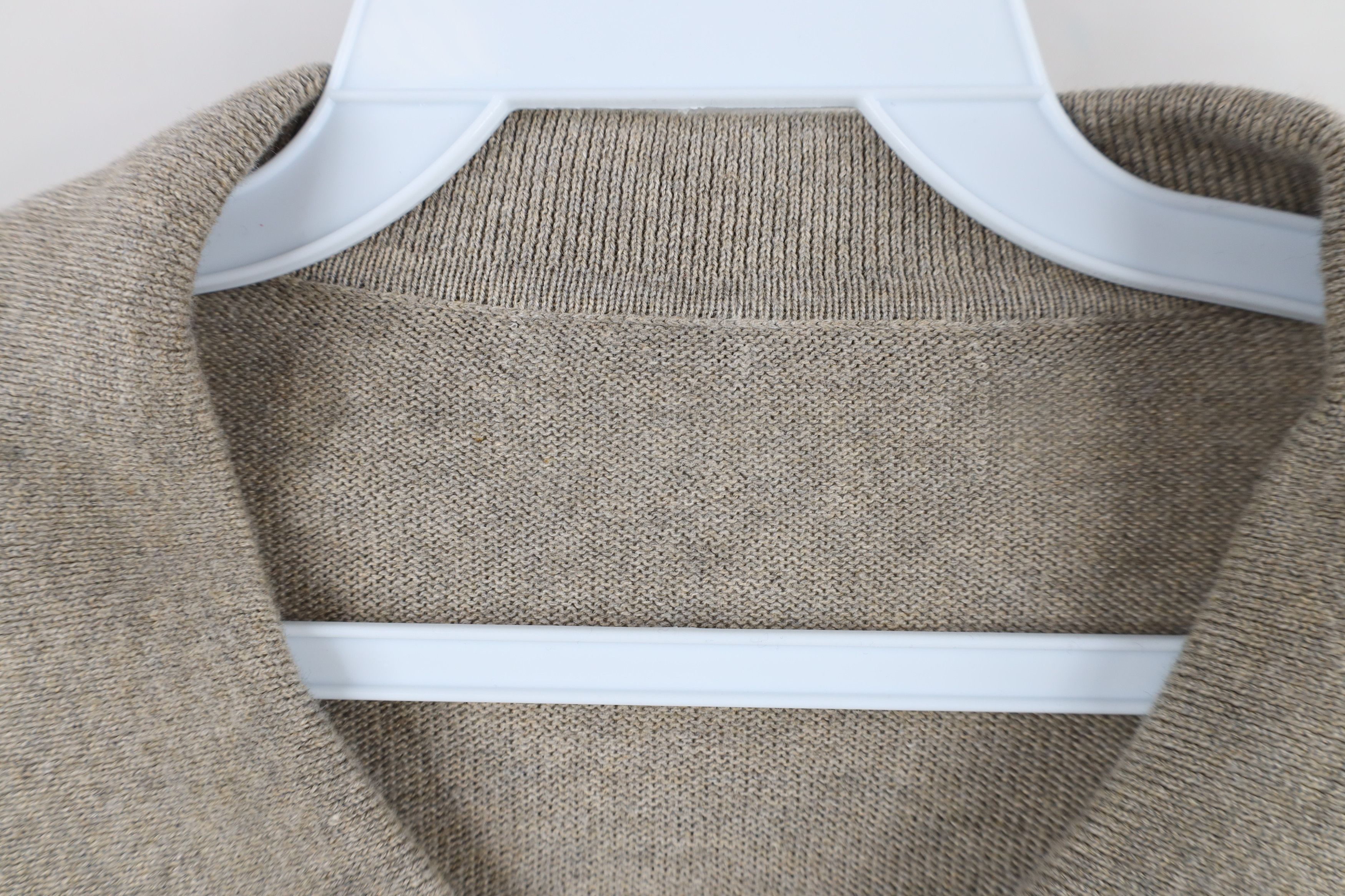 Vintage Vintage 90s Streetwear Diamond Knit Collared Polo Beige Size US XXL / EU 58 / 5 - 5 Thumbnail