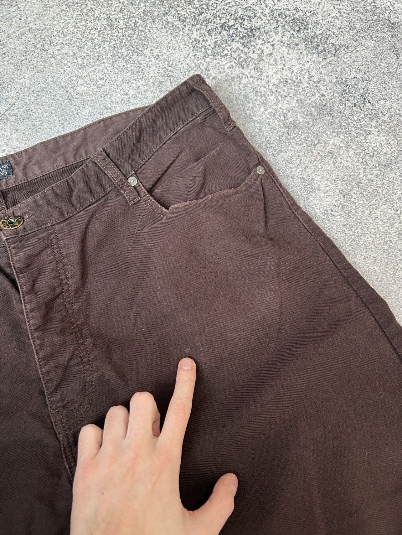Armani Vintage Armani Jeans Brown Streetwear Pants Size US 38 / EU 54 - 5 Thumbnail
