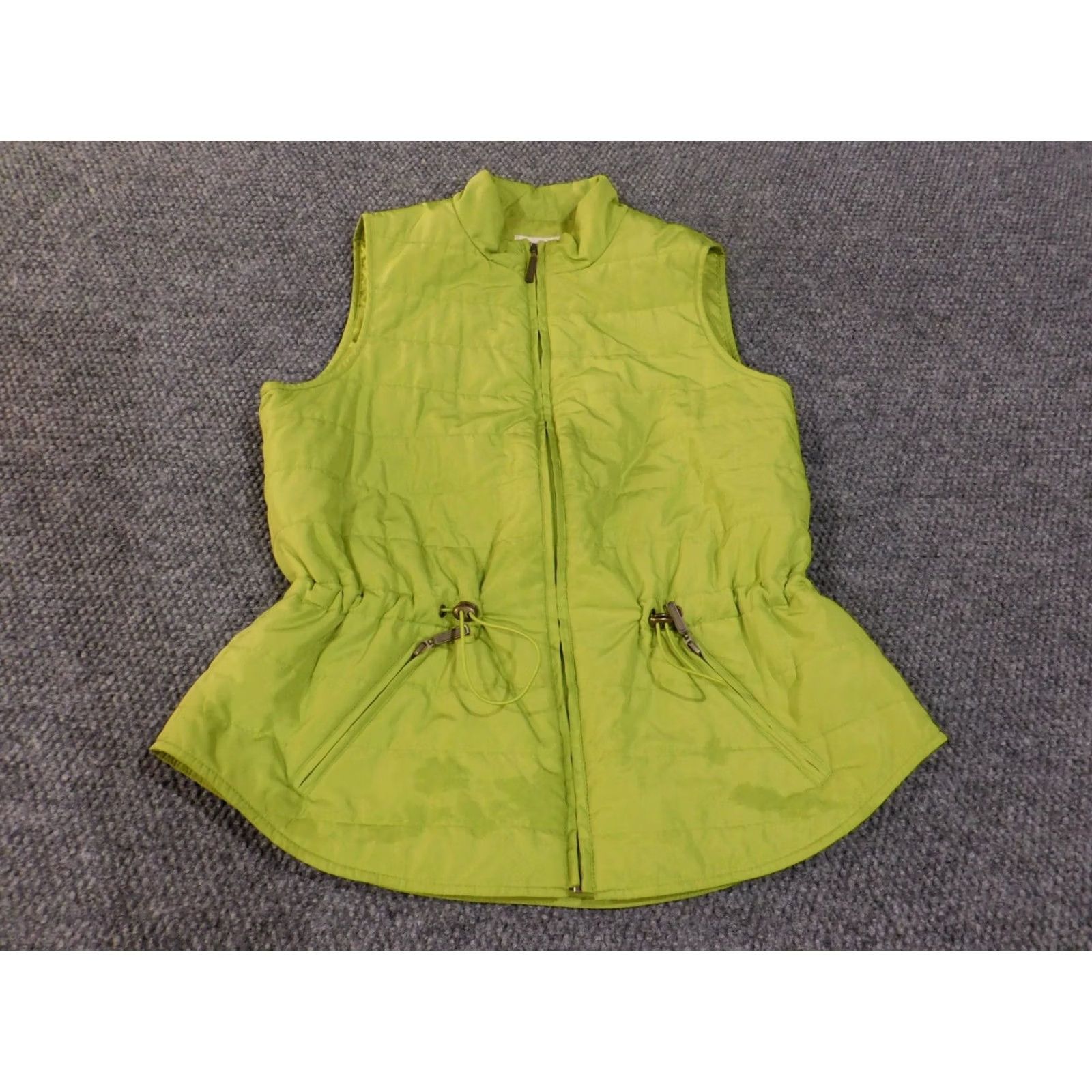 Coldwater Creek Coldwater Creek Vest Women Medium Green Zip Lined Polyester Softshell Puffer Jacket Hip Hop Style Size M / US 6-8 / IT 42-44 - 3 Thumbnail