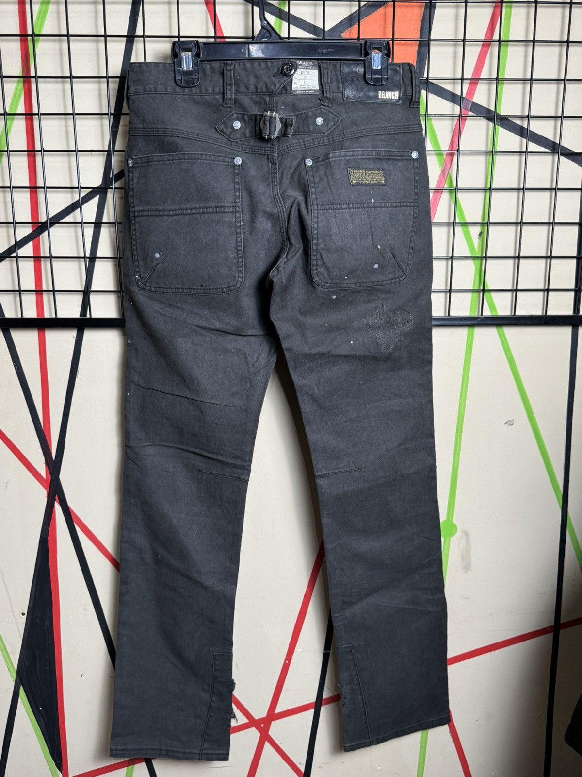 Japanese Brand Branch Distressed denim buckle back Size US 31 - 2 Thumbnail